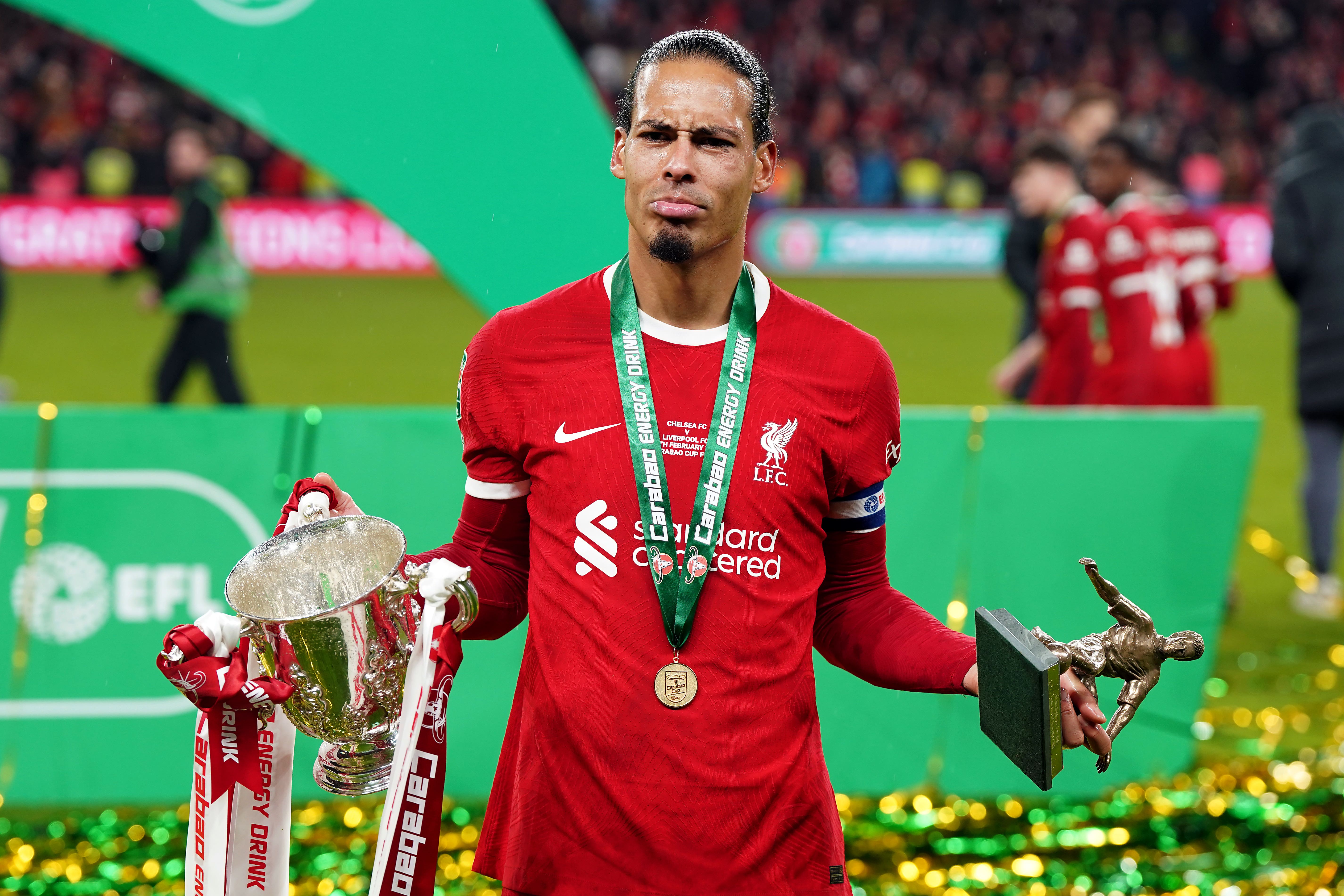 Liverpool captain Virgil van Dijk knows they will only be judged on trophies (Nick Potts/PA)