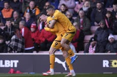 Jorgen Strand Larsen’s brace earns Wolves victory at Southampton