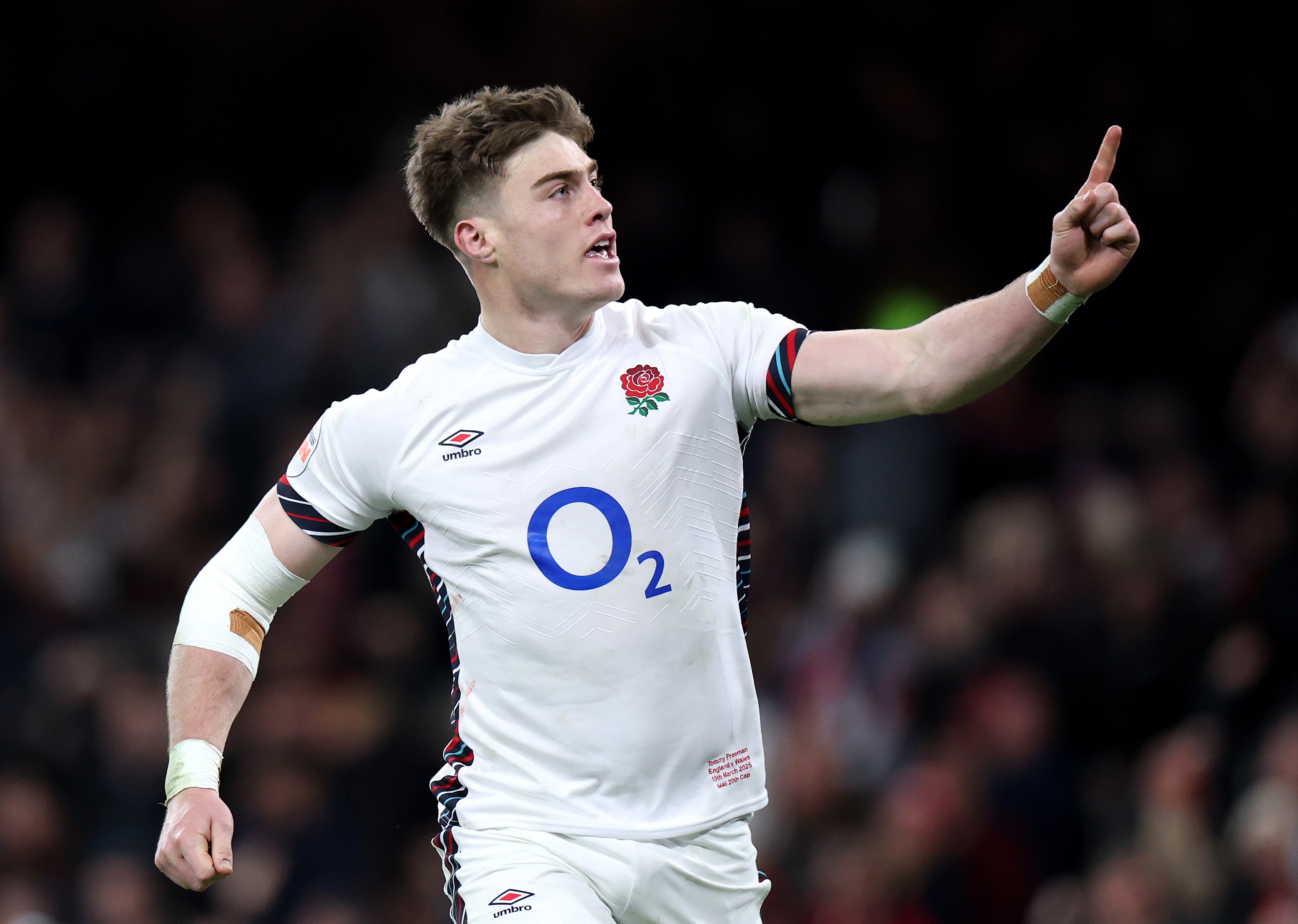 Tommy Freeman became the first Englishman to score in every match of a Six Nations campaign