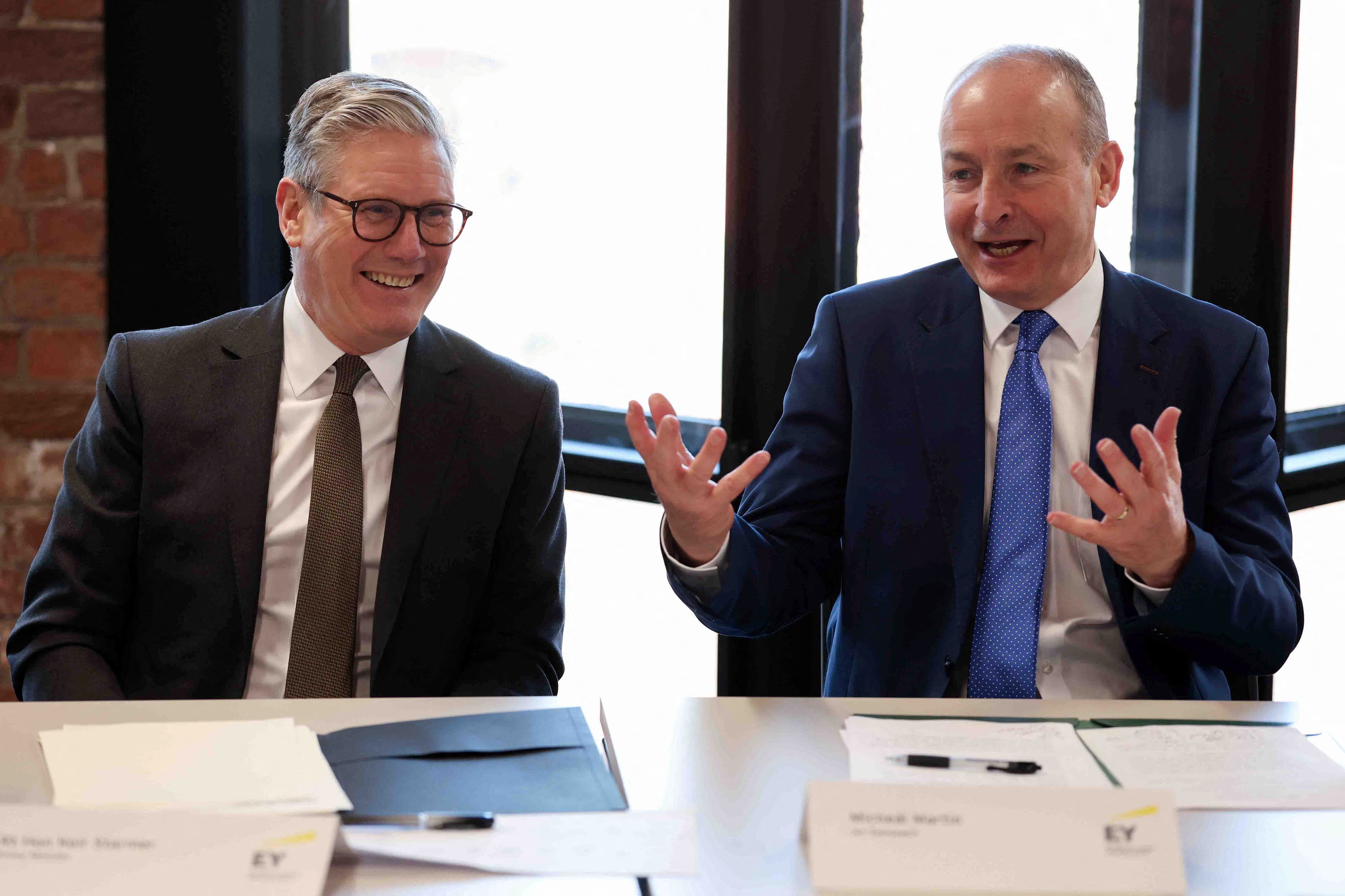 Prime Minister Sir Keir Starmer and Taoiseach Micheal Martin (Phil Noble/PA)