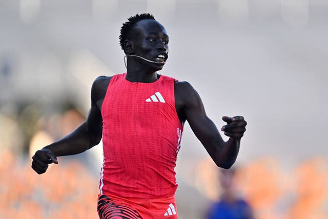<p>Gout Gout ran an even quicker time of 19.98s – but only unofficially because of wind assistance</p>