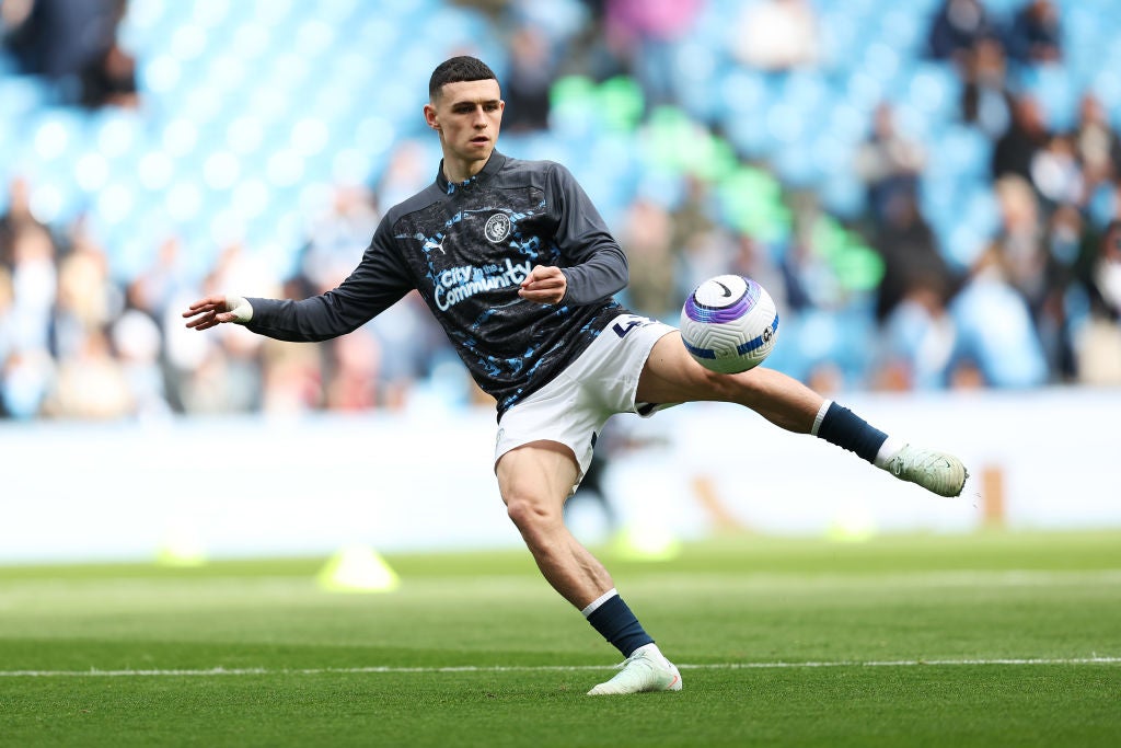 The sight of Foden warming the bench has become a regular one