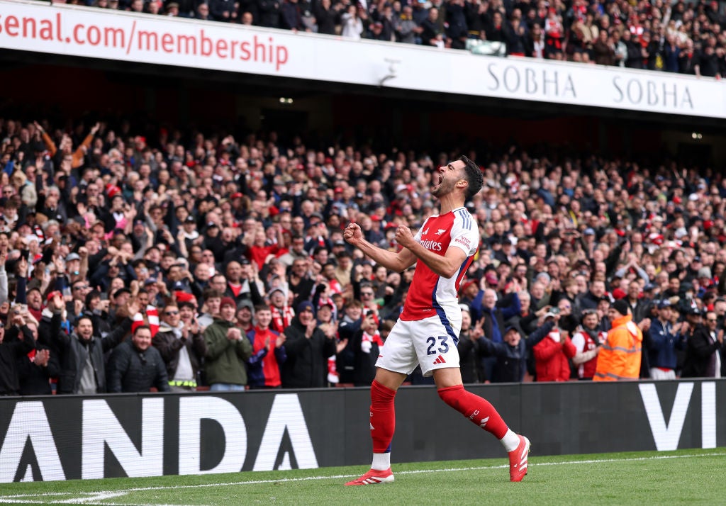 <p>Mikel Merino's first-half header was the only goal on a tense afternoon at the Emirates</p>