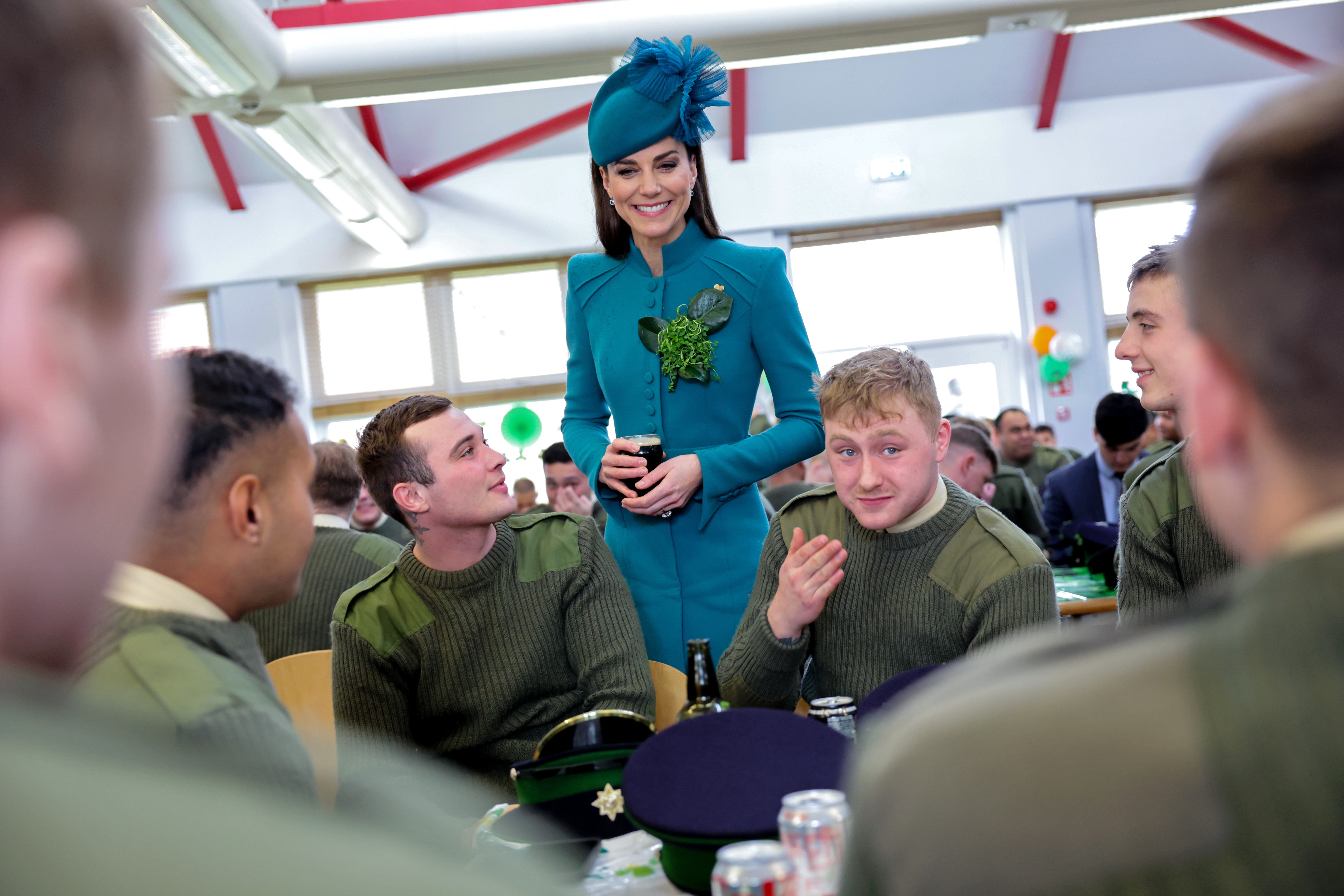 The Princess of Wales last marked St Patrick’s Day with the Irish Guards in 2023 (PA)