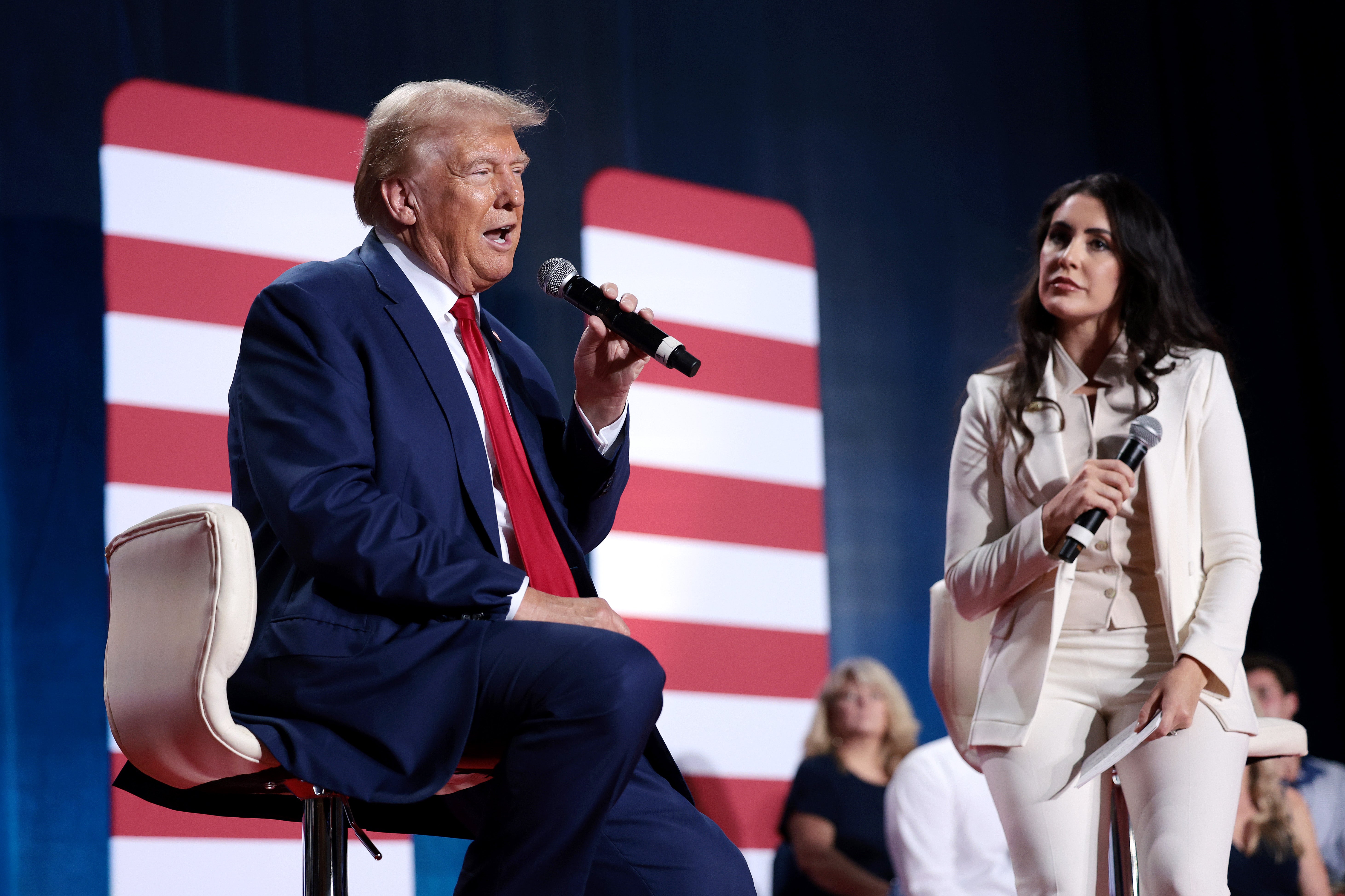 According to a new book about Trump’s return to the White House, he jokingly offered a then-pregnant Rep. Anna Paulina Luna his bed on his personal jet when she was feeling unwell. ‘Just don’t tell Melania,’ he reportedly jibed