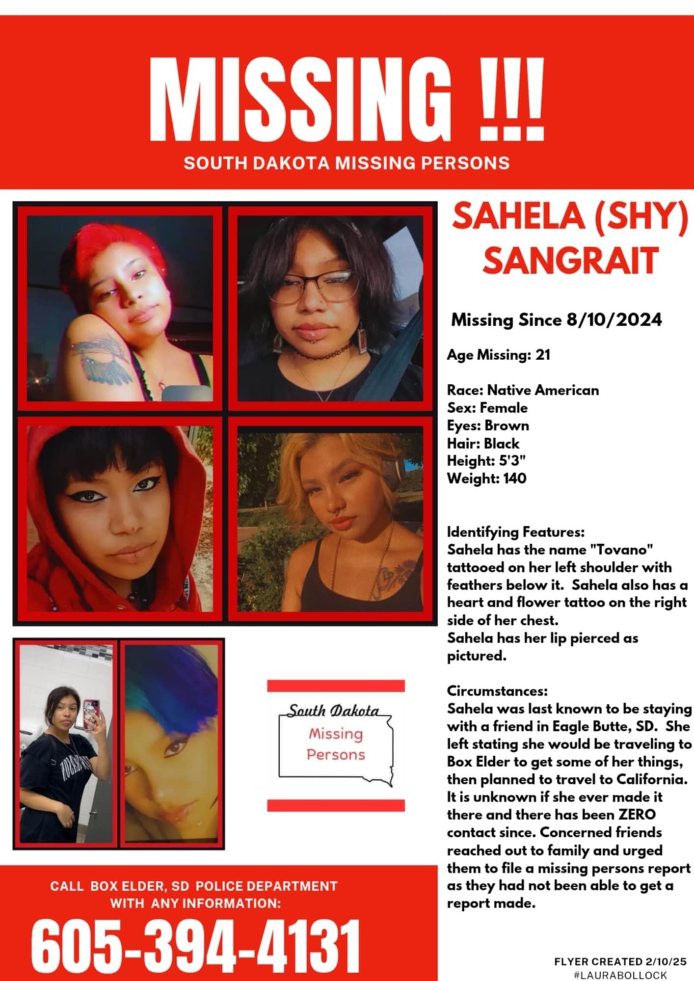 Sangrait had been missing for seven months when she was found dead