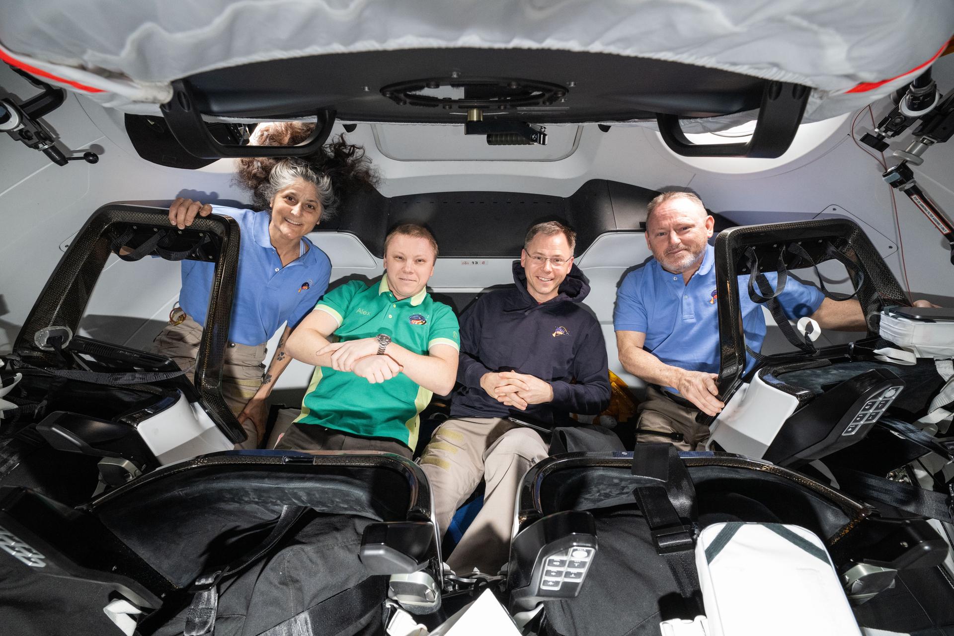 After an unexpected nine months on the International Space Station, NASA astronauts Barry Wilmore (right) and Sunita Williams (left) are set to return to Earth this week. The pair are joined by NASA’s Nick Hague and Russian Roscosmos cosmonaut Aleksandr Gorbunov