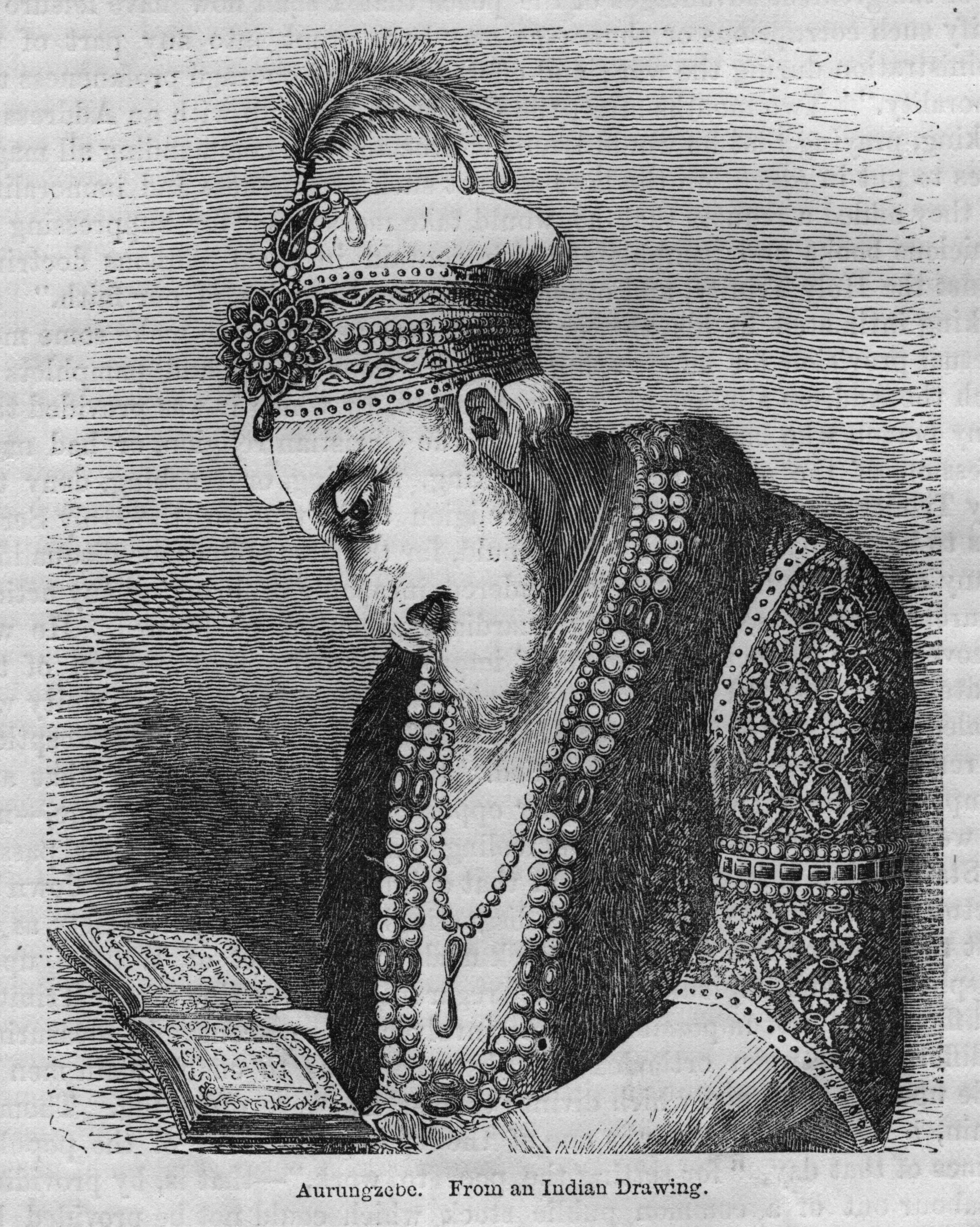 Circa 1680, Aurangzeb (1618 - 1707), last of the great Mughal emperors of India