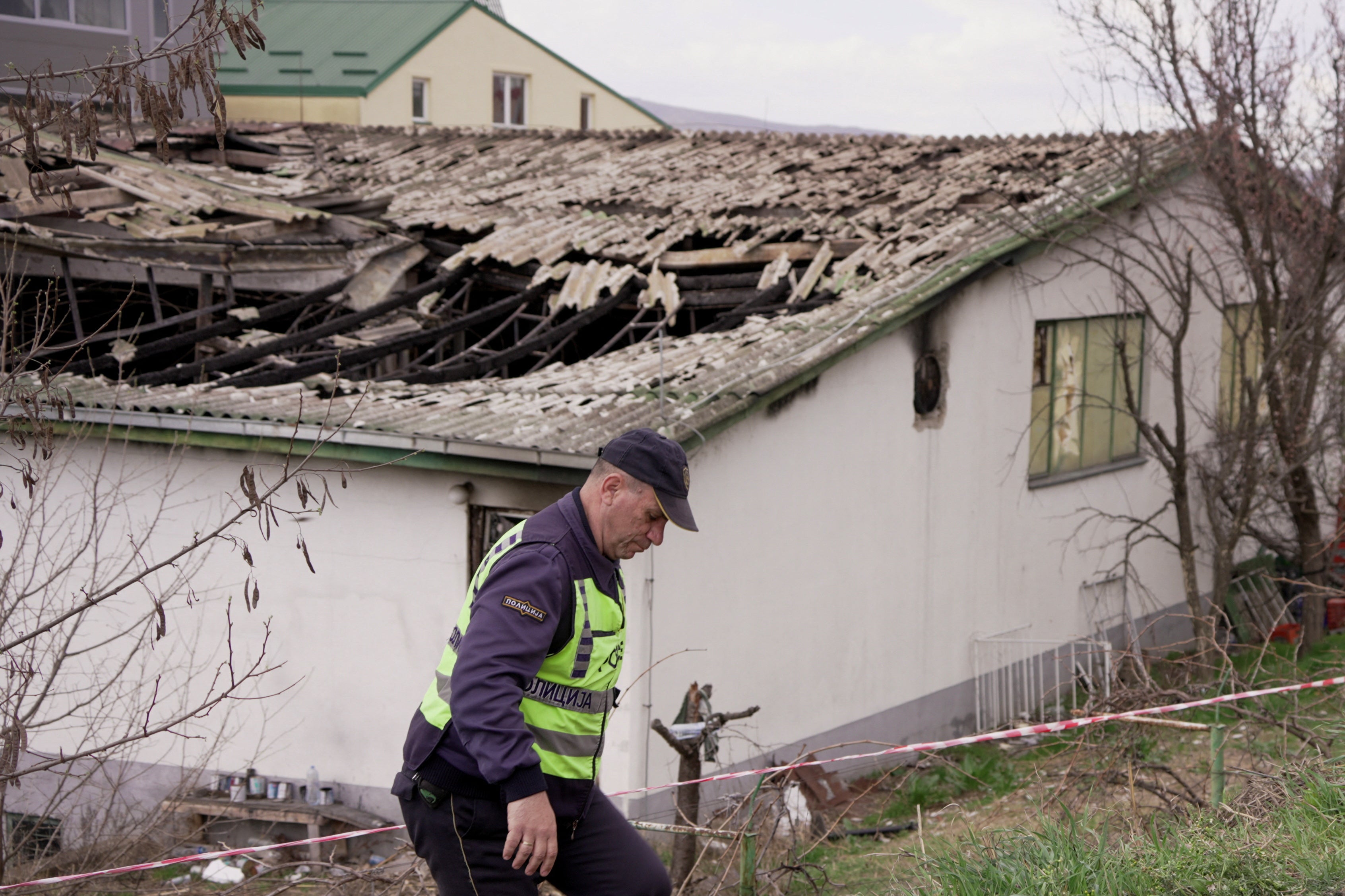 The damaged nightclub building