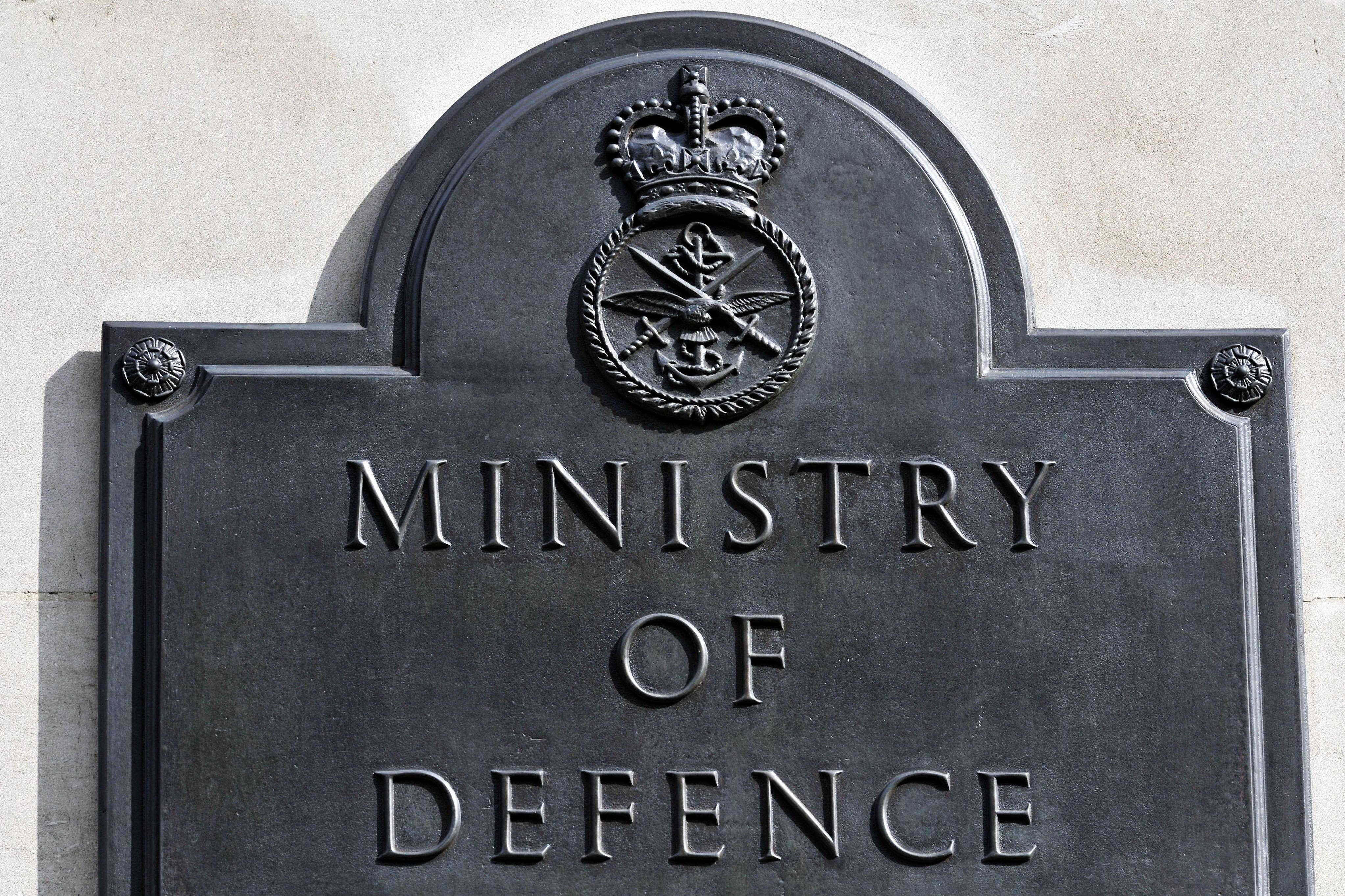 The sign for the Ministry of Defence in London (Tim Ireland/PA)