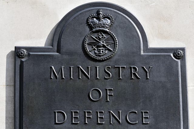 The sign for the Ministry of Defence in London (Tim Ireland/PA)