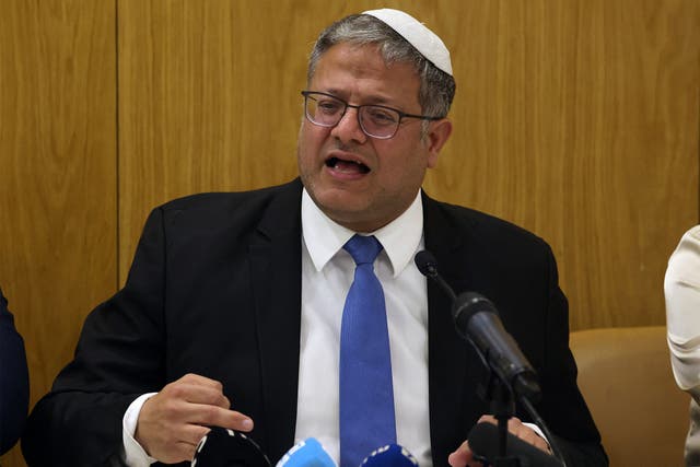 <p>Itamar Ben-Gvir is one of two Israeli ministers sanctioned by the UK</p>