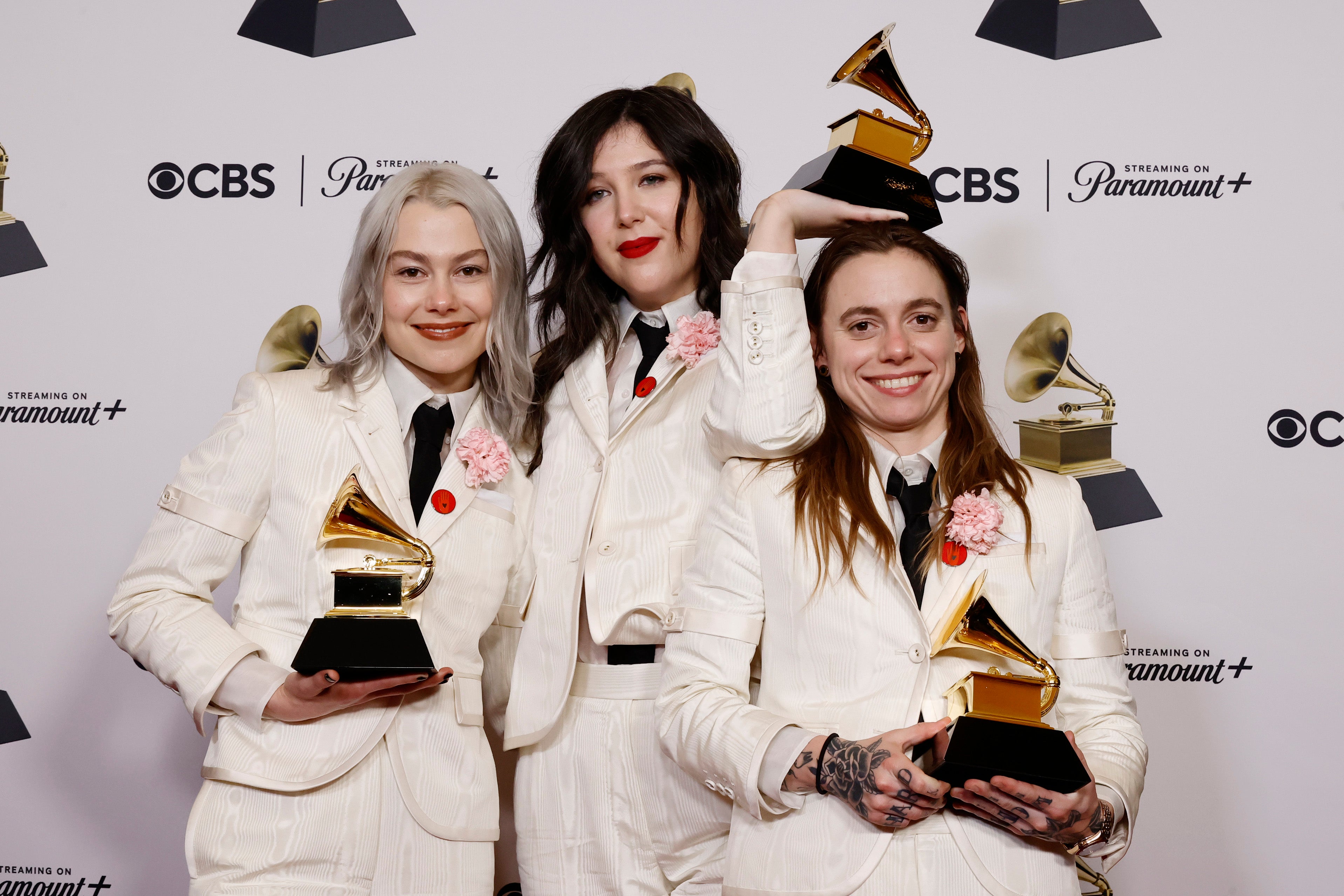 (From left) Phoebe Bridgers, Lucy Dacus, and Julien Baker of Boygenius