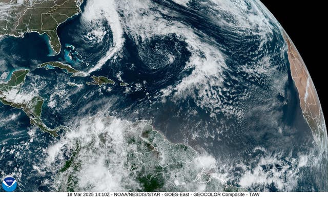 <p>Forecasters at the National Oceanic and Atmospheric Administration are tracking the first Atlantic disturbance of the year</p>