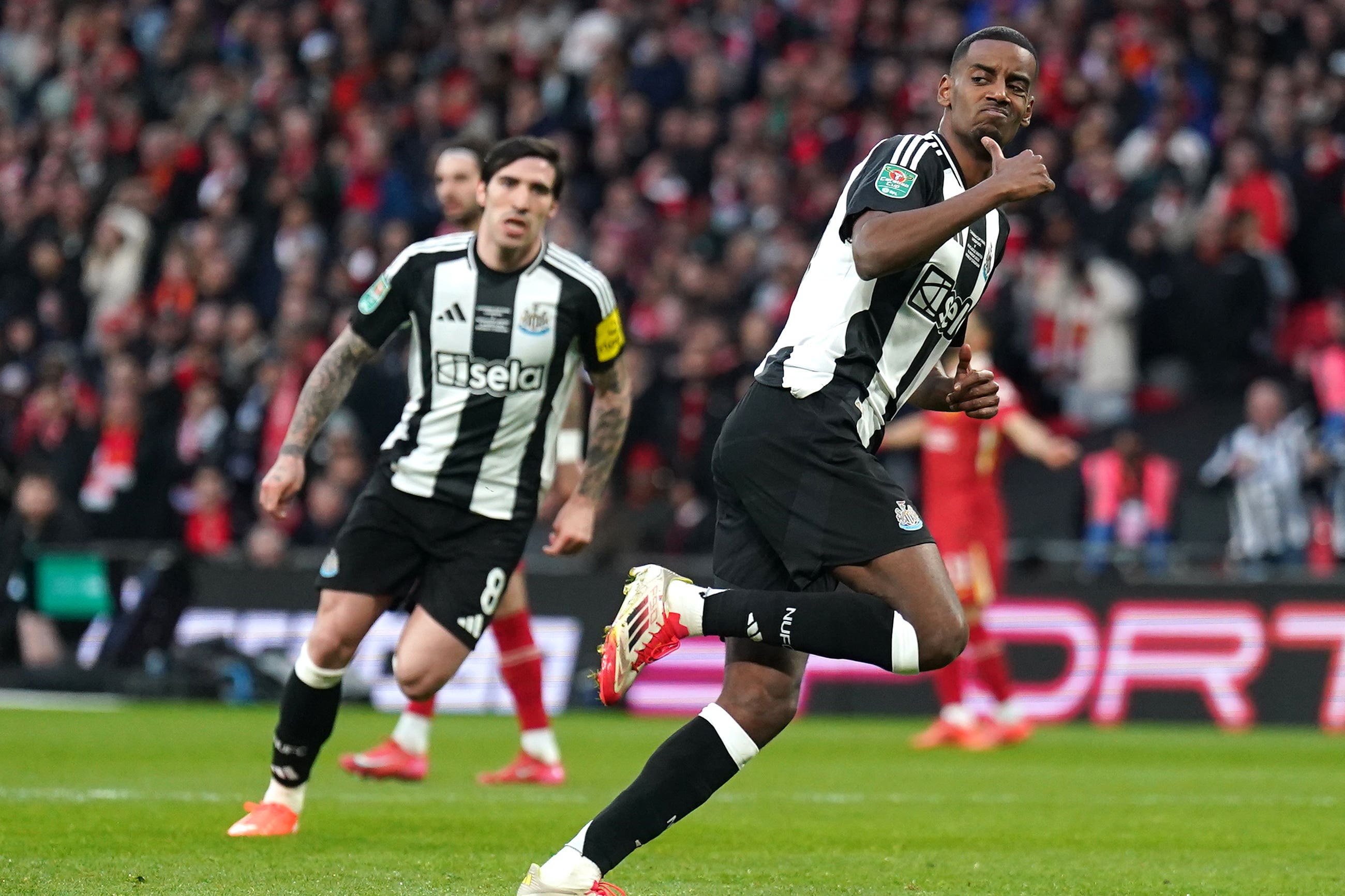 Newcastle United’s Alexander Isak was victim of burglars last April (Owen Humphreys/PA)