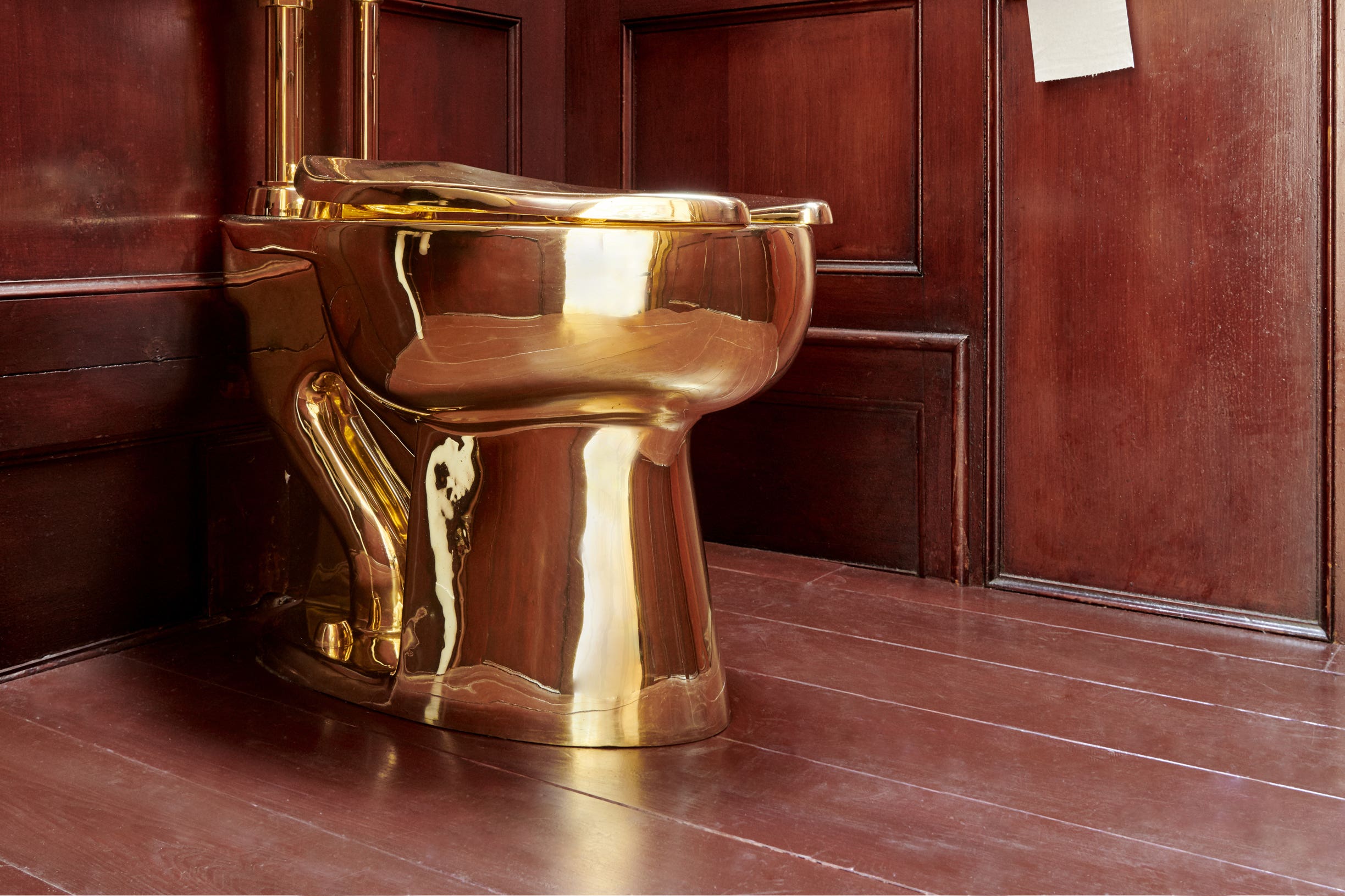 The solid gold toilet which was stolen from Blenheim Palace (Tom Lindboe/PA)