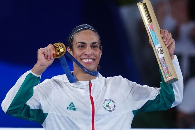 <p>Imane Khelif desafió una disputa sobre elegibilidad de género para ganar el oro olímpico en París 2024 (Peter Byrne/PA)</p>