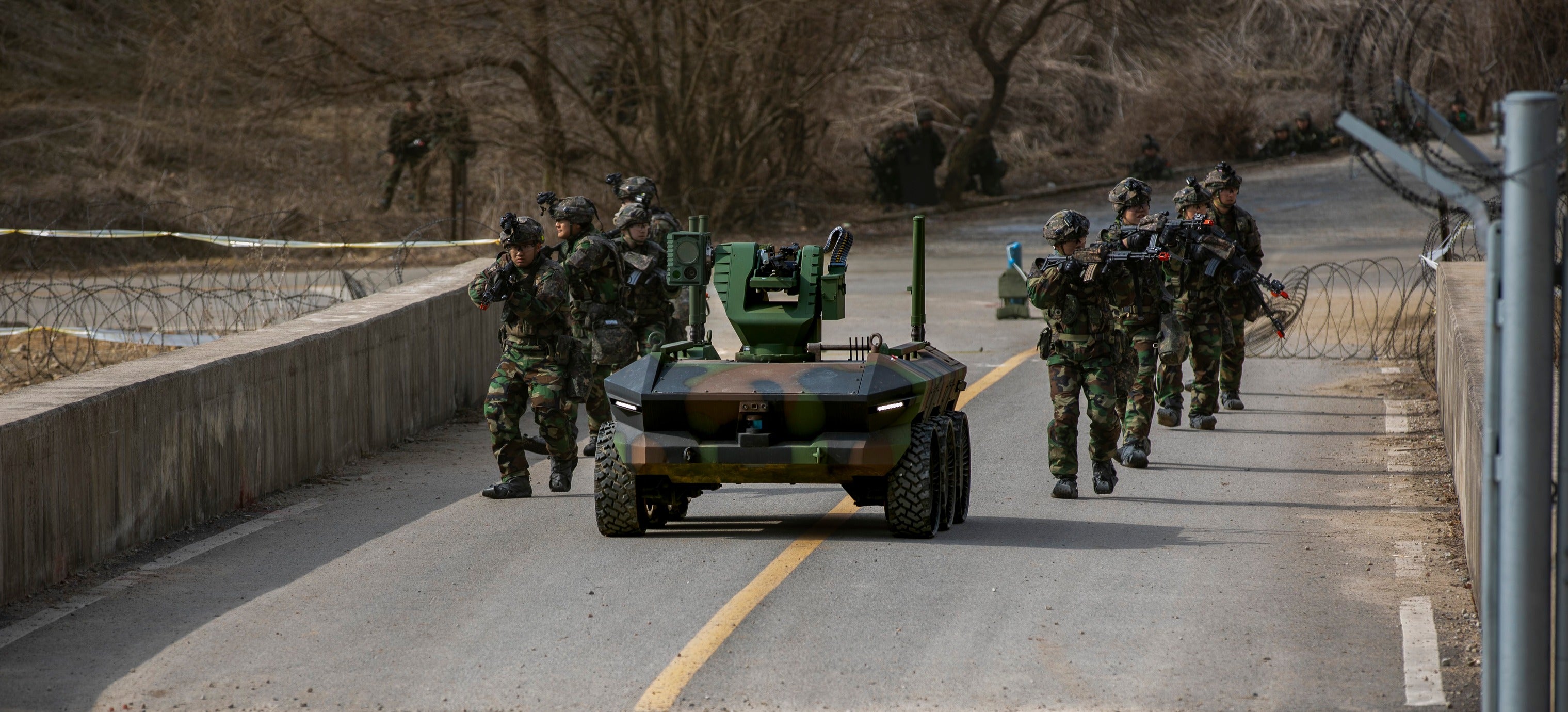 Freedom Shied drills included training for underground warfare to blast tunnels