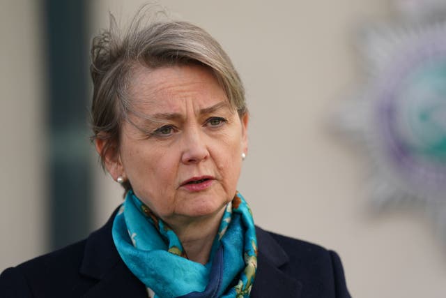 Home Secretary Yvette Cooper highlighted the need for urgent action over extreme violent material available online (Jacob King/PA)