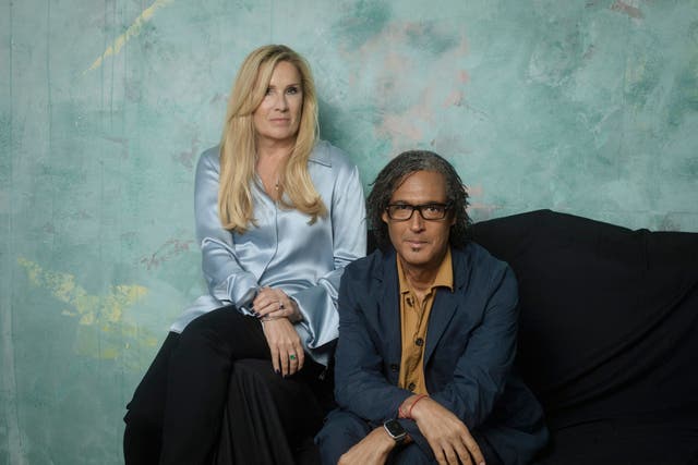 Sarah Churchwell and David Olusoga have launched a new Goalhanger podcast, Journey Through Time (Goalhanger/Lydia Goldblatt/PA)