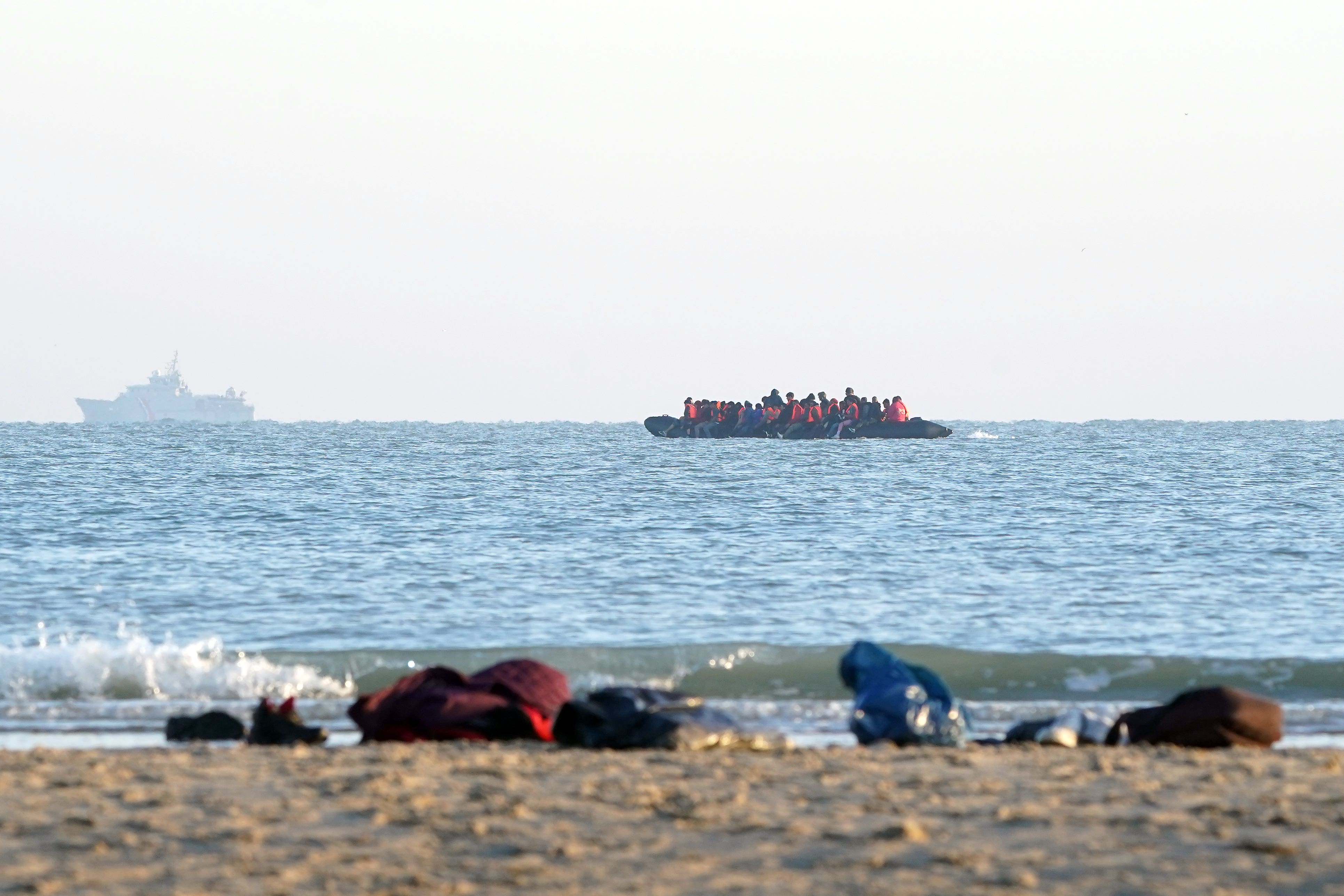 A boat of around 40 people picked up more migrants on the coast of Gravelines