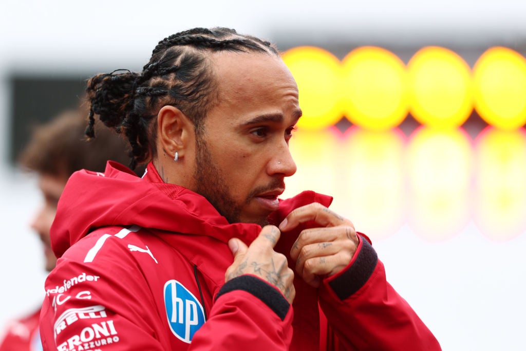 <p>Lewis Hamilton had the chance to win on his Ferrari debut but ultimately finished 10th on a frustrating day</p>