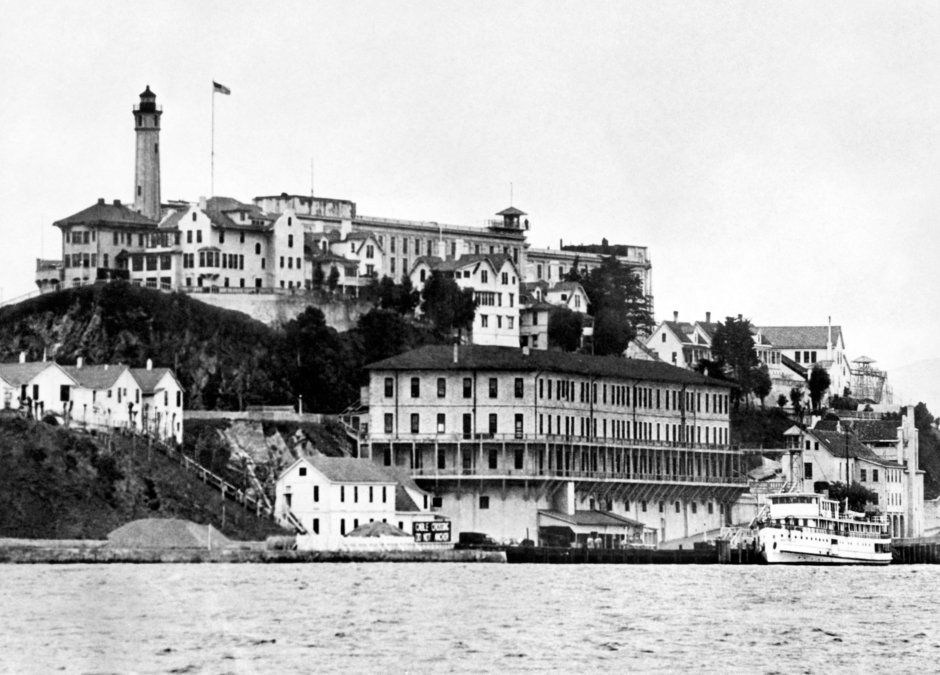 Alcatraz Island in the 1930s, during his home prison for maximum security prison