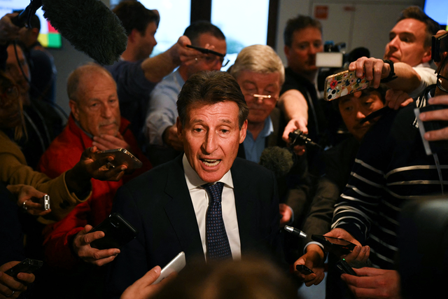 <p>Coe is accosted by journalists after his election defeat</p>
