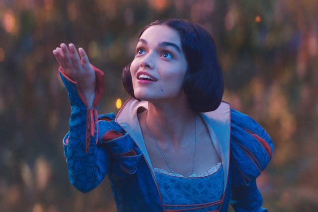 <p>Bobbing for poisoned apples: Rachel Zegler in Disney’s ‘Snow White’</p>