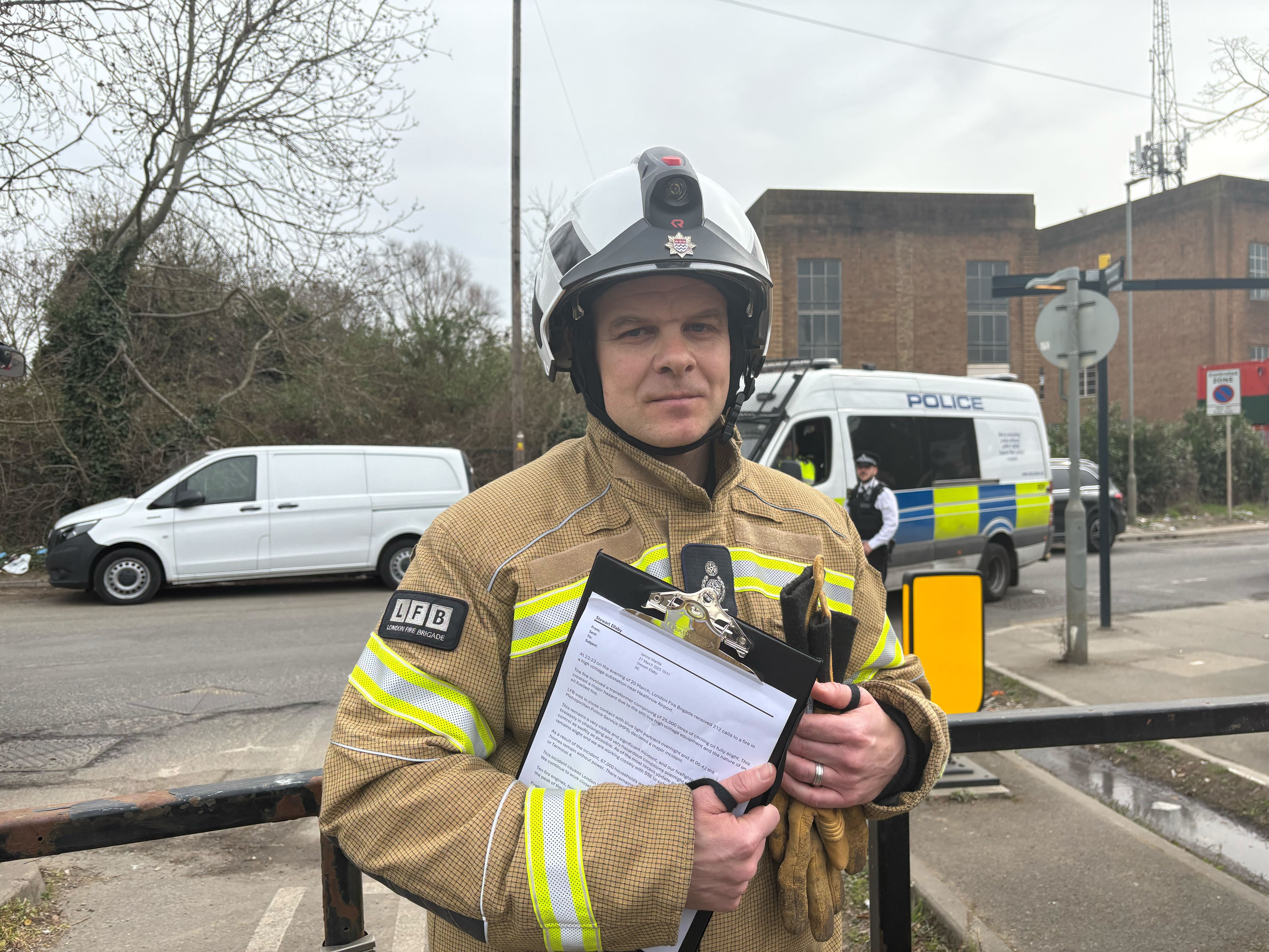 <p>Fire service give update on Hayes substation blaze after police declare major incident.</p>