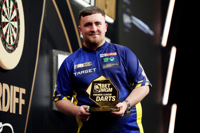 Luke Littler leads the way in the Premier League standings (David Davies/PA)