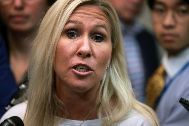 <p>Republican firebrand and Trump acolyte Marjorie Taylor Greene scooped up a number of plummeting stocks following the market chaos caused by the president’s global tariffs</p>