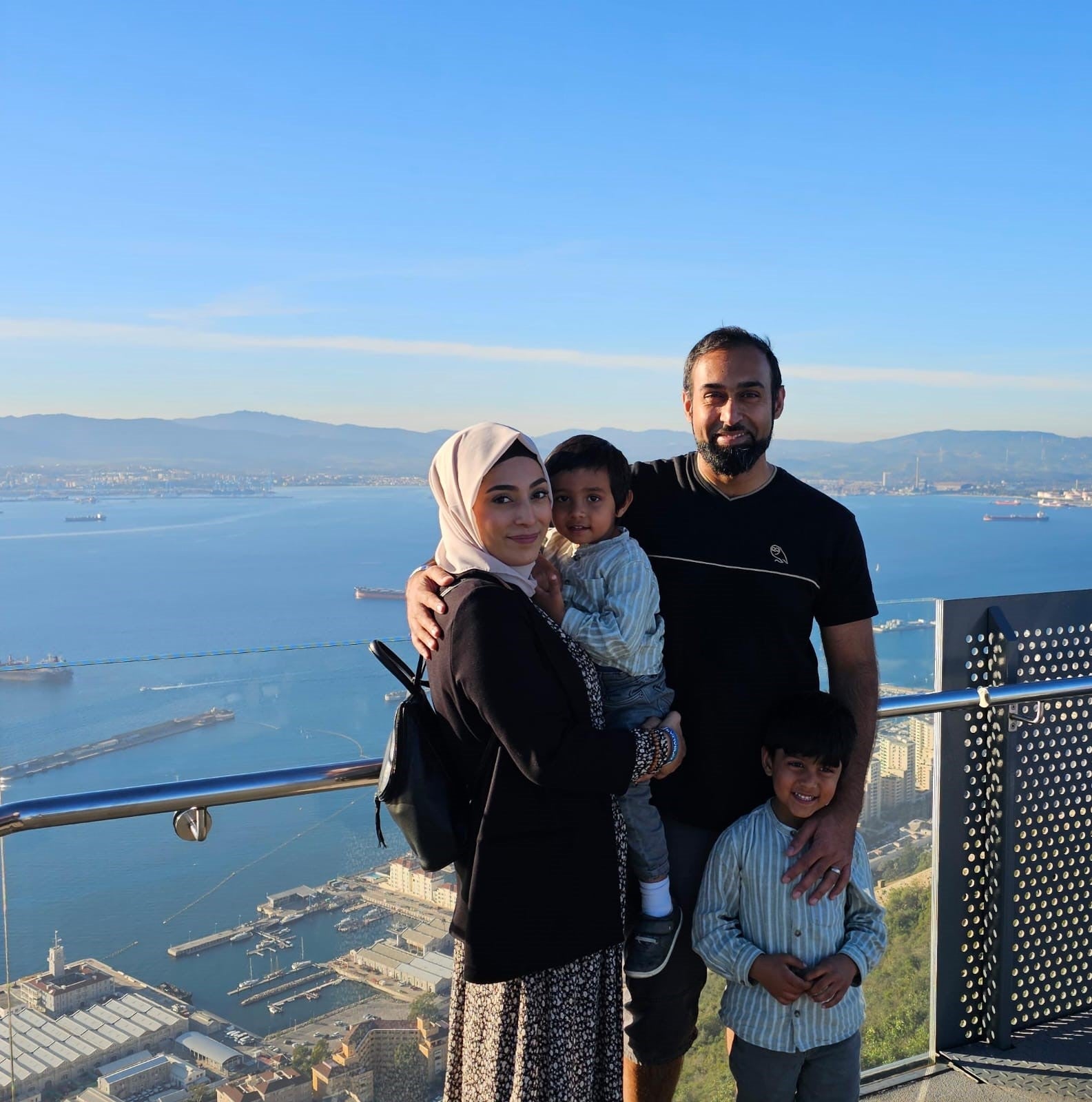 Dr Yaser Wahid with his wife Salihah and their children