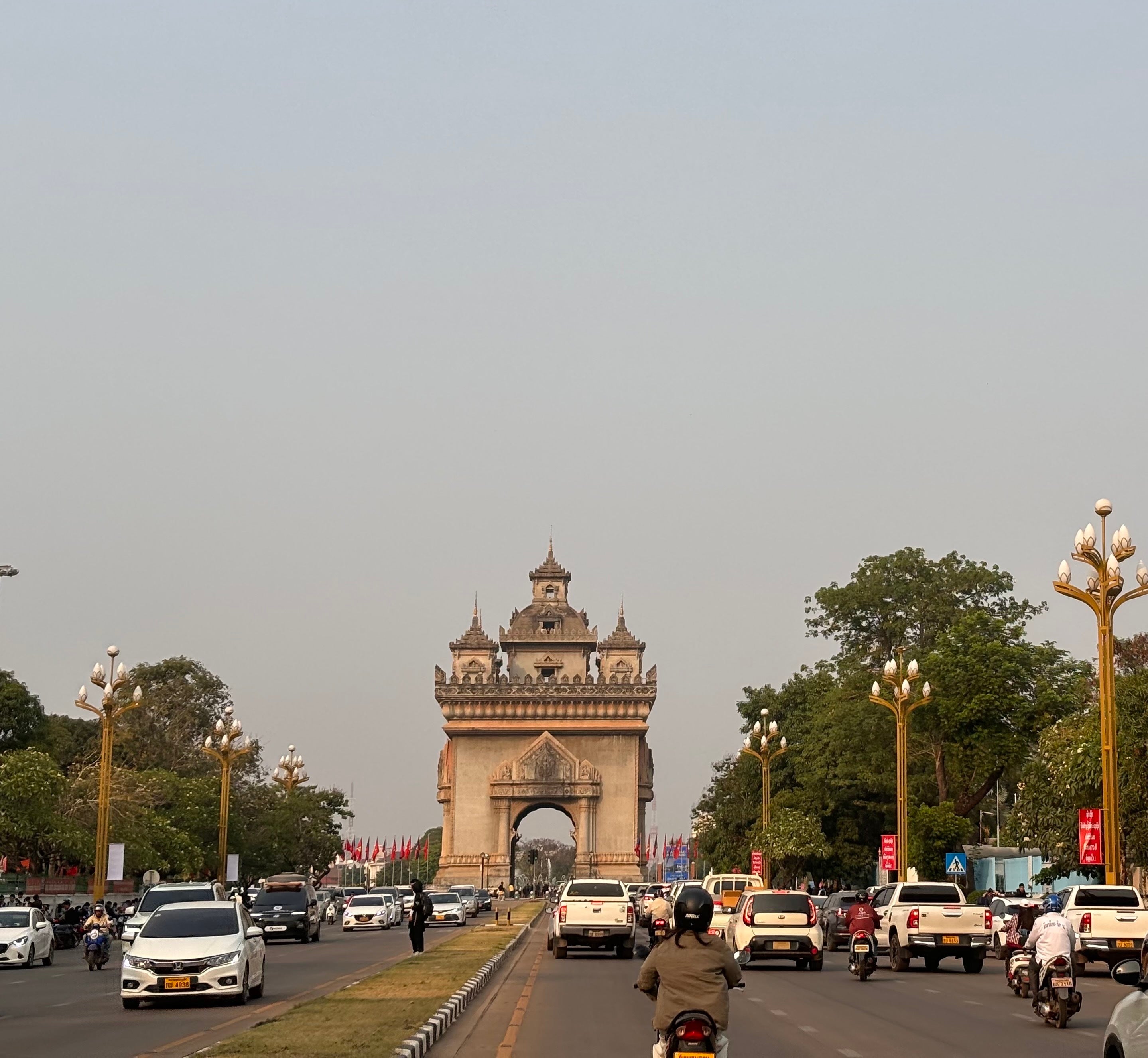 Patuxay - the victory monument in central Vientiane, Laos