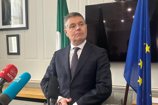 Paschal Donohoe said the Irish Government is engaging with the EU and the US to avoid the imposition of tariffs (Cillian Sherlock/PA)