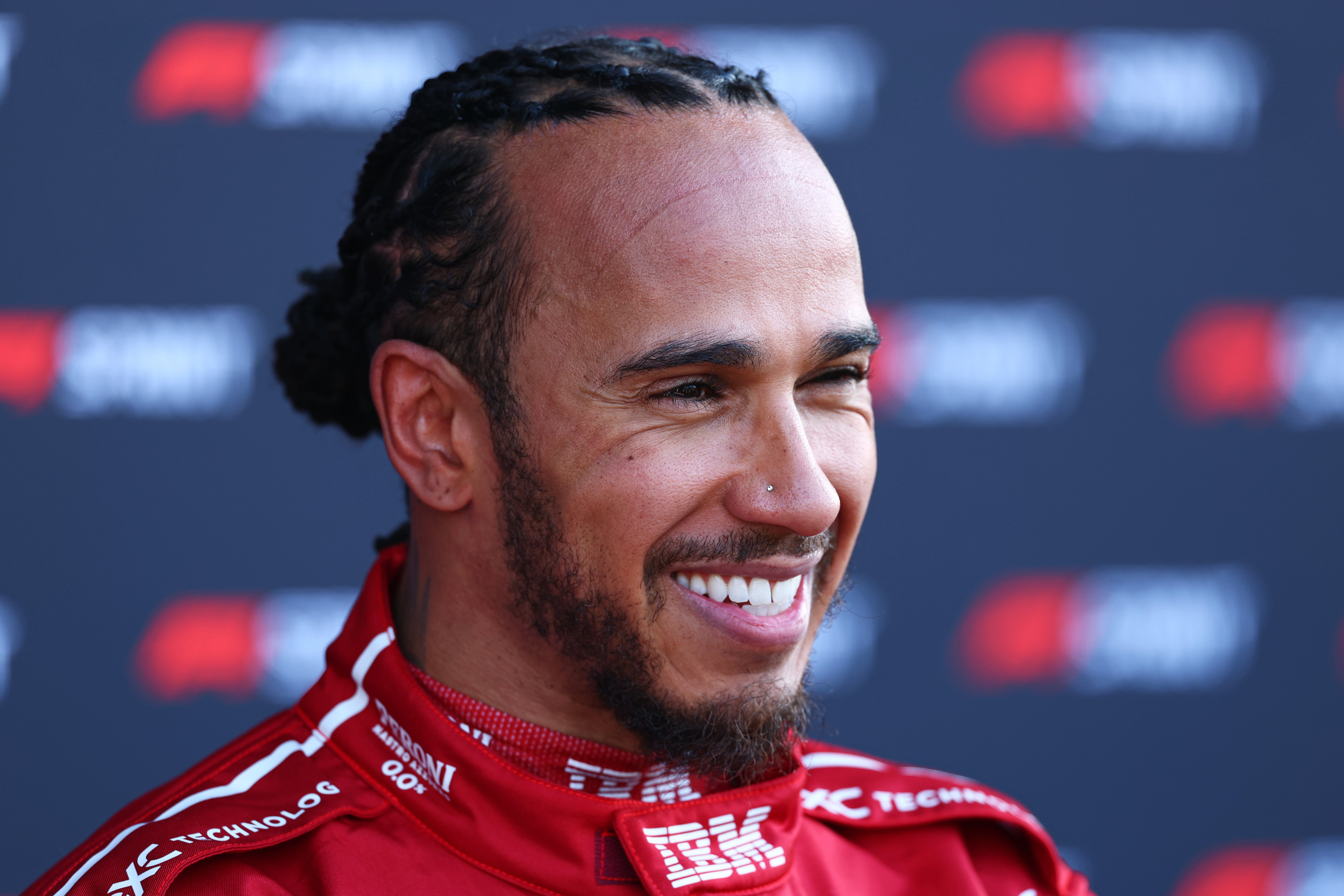 Lewis Hamilton claimed his first pole for Ferrari in China