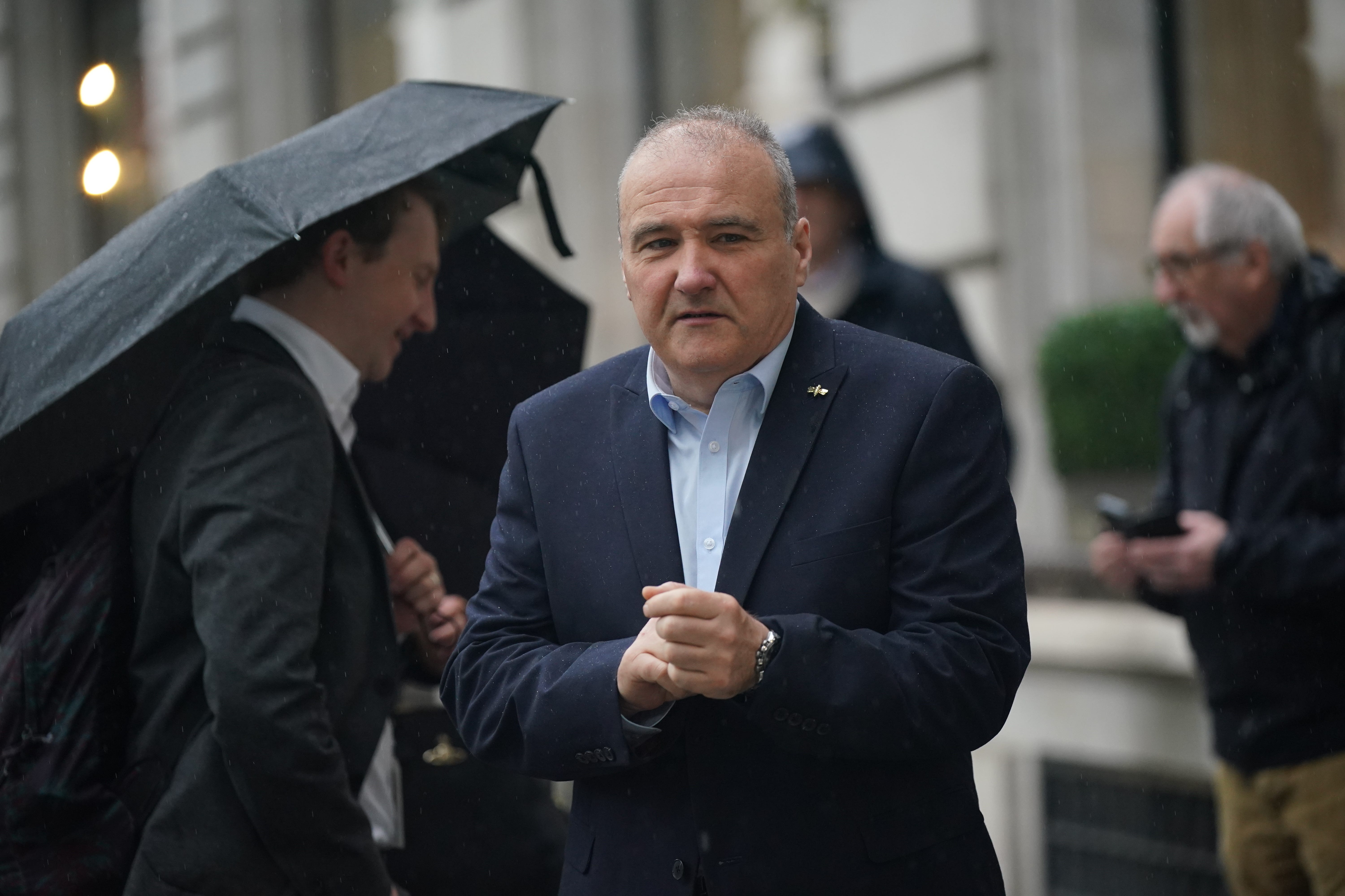 Lee Castleton outside the Post Office Horizon IT Inquiry in central London (Yui Mok/PA)