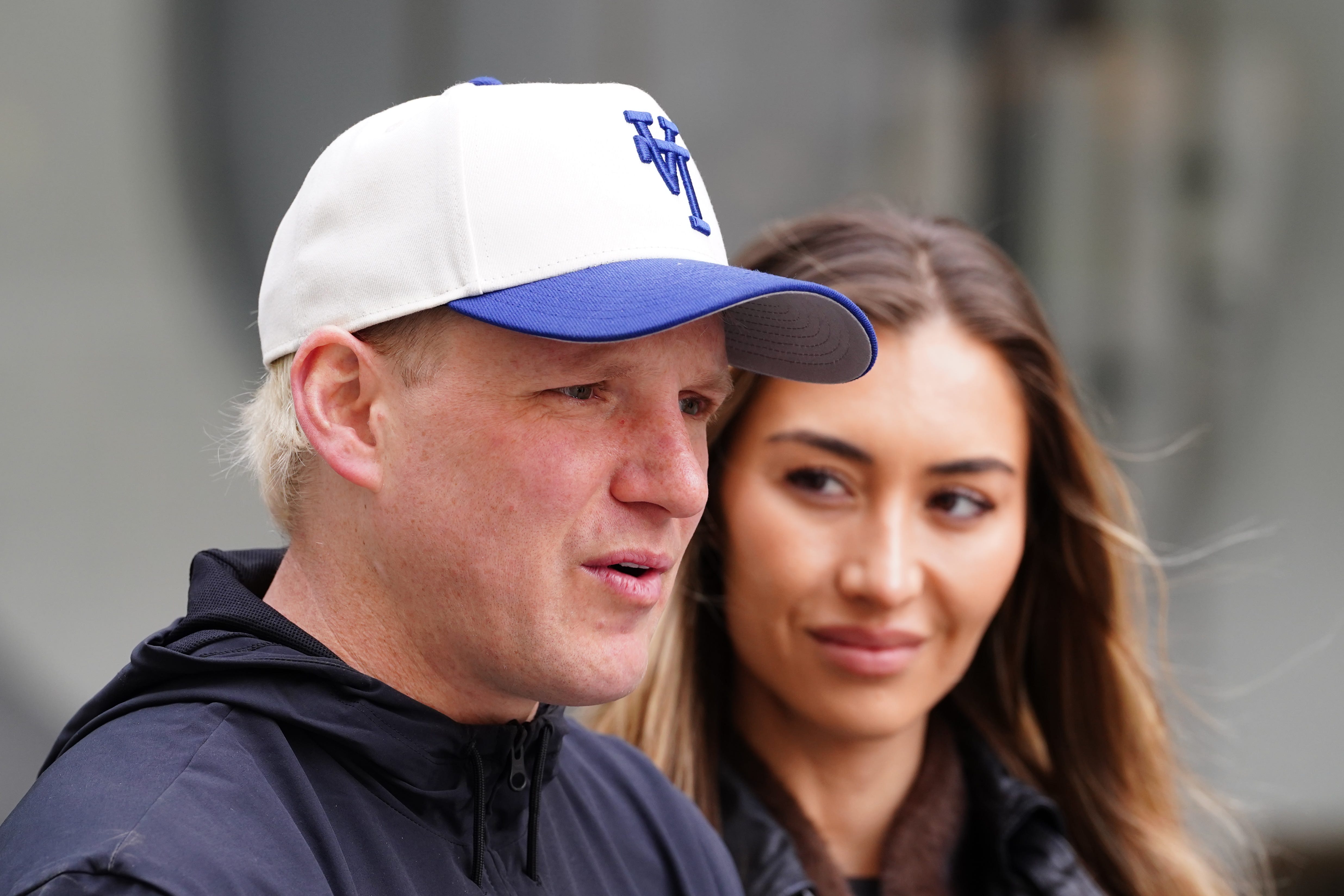 Radio 1 presenter Jamie Laing and his wife Sophie Habboo (Ian West/PA)