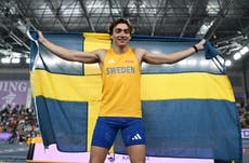 Armand Duplantis soars to another world title as Jakob Ingebrigtsen claims 1500m gold