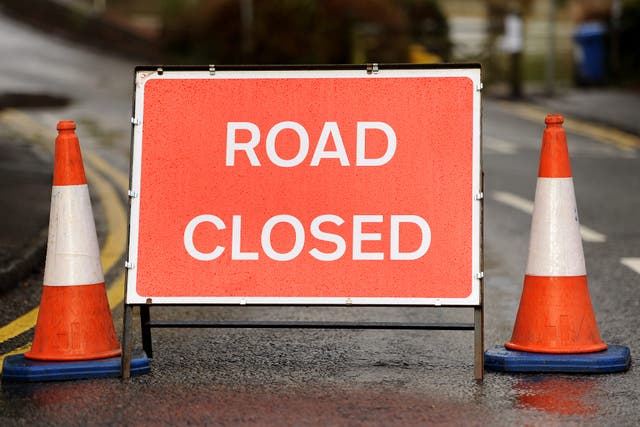 Police said the road was closed ‘while officers carried out vital investigations’ (Andrew Matthews/PA)