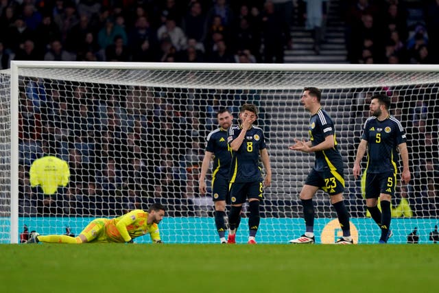 <p>Scotland threw away their advantage from the first leg</p>