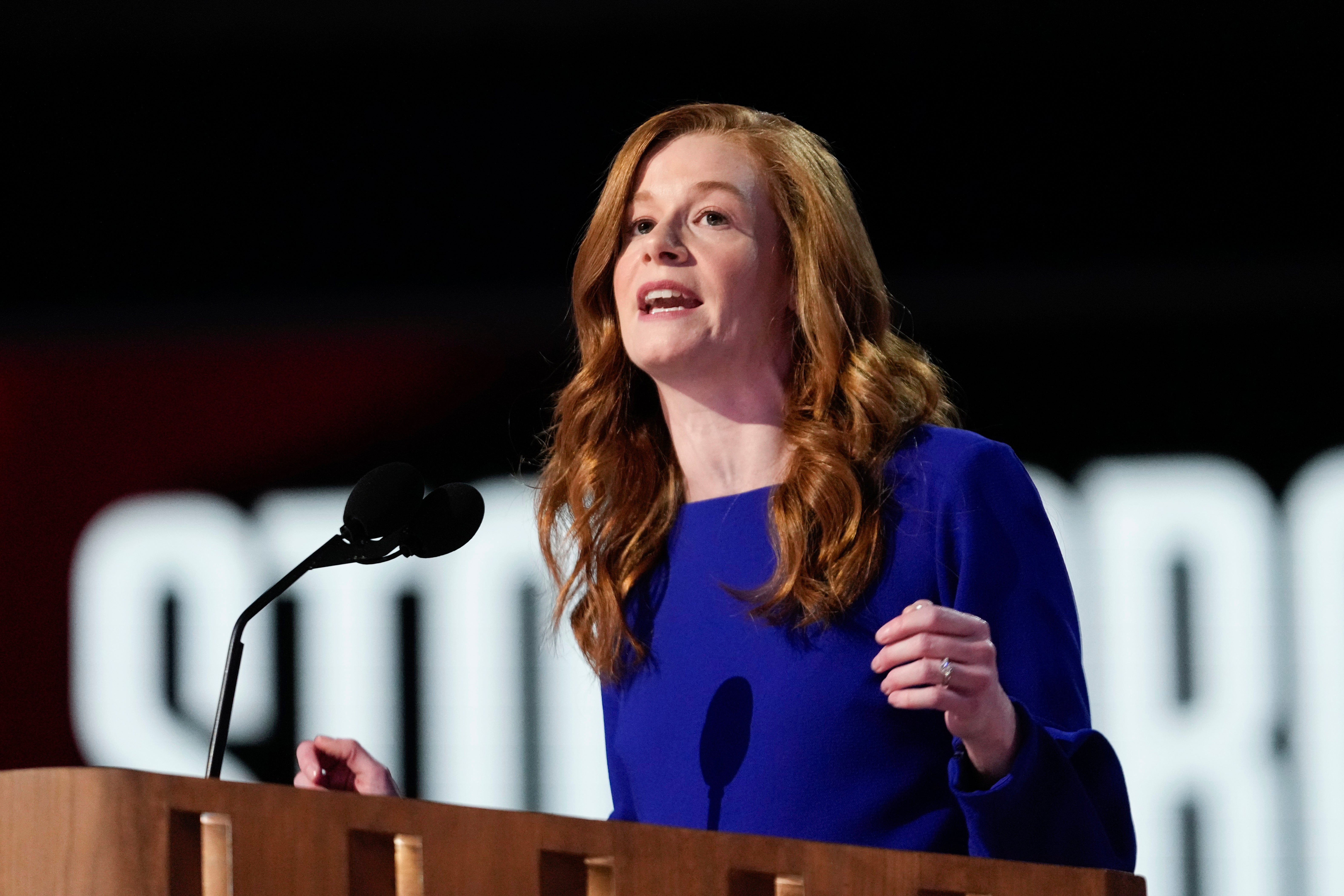 Mallory McMorrow is one of three major Democratic candidates for Senate in Michigan.