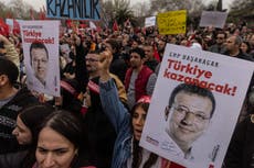 Journalists arrested in Turkey as protests grow over jailing of president’s main rival