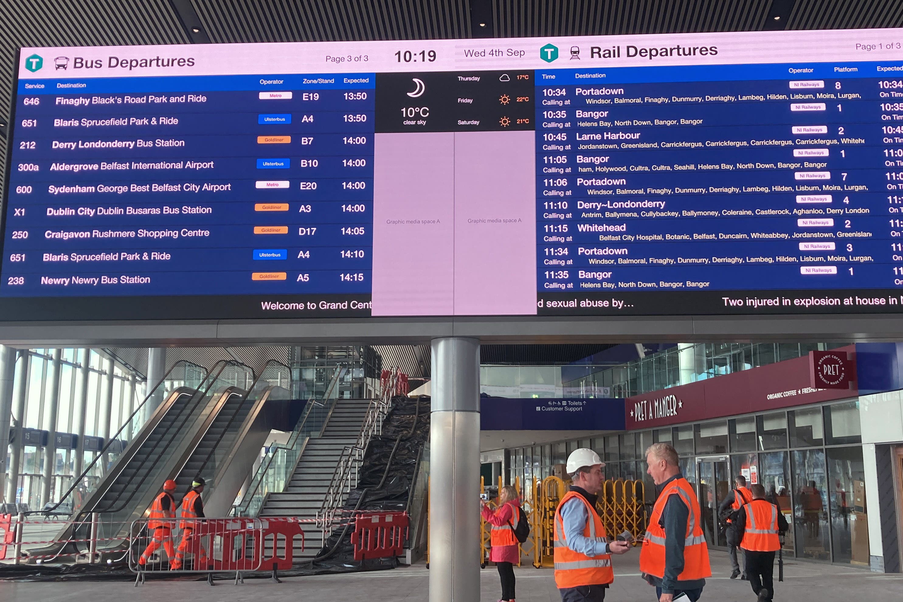 The ?340 million Grand Central Station will include wayfinding, passenger information, safety and welcome signage in Irish (Rebecca Black/PA)