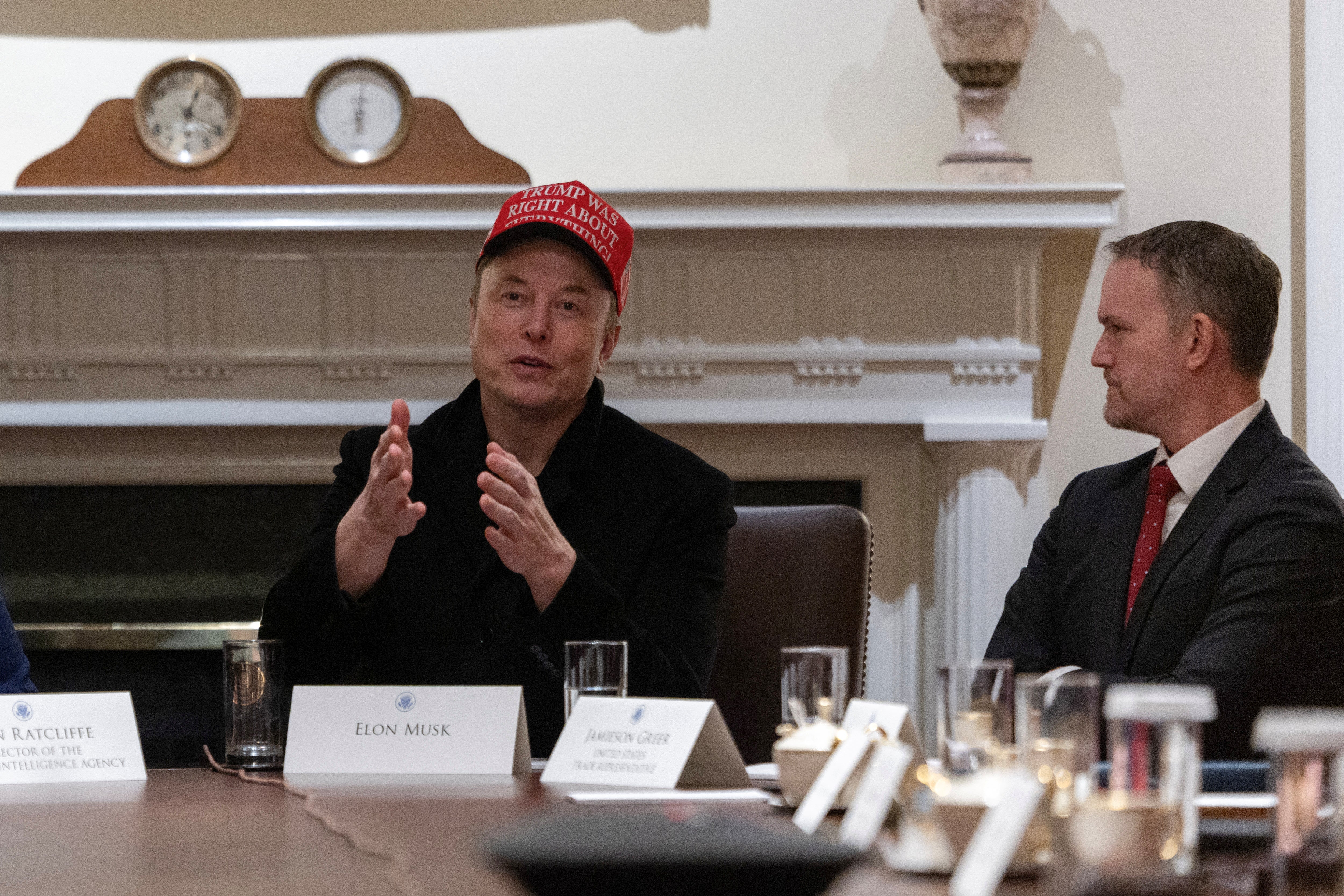 Musk was wearing a 'Trump Was Right About Everything!' hat at the cabinet meeting. His own claims about the alleged waste and fraud his DOGE team has been cutting have often turned out to be bogus