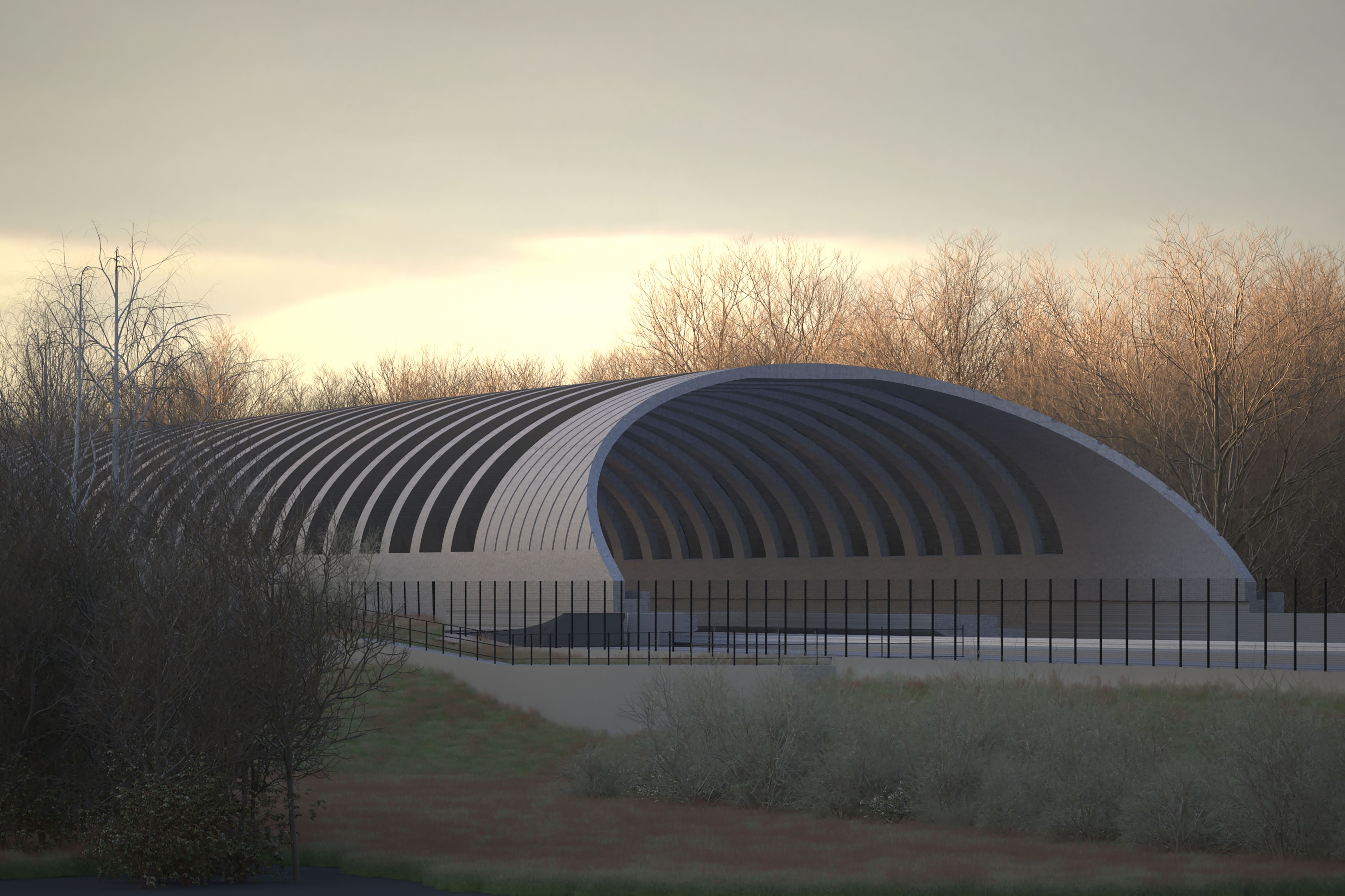 An artist’s impression of the so-called bat tunnel at Sheephouse Wood which is set to cost £100 million (HS2/PA)