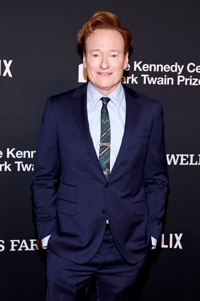 <p>Conan O'Brien attends the 2025 Mark Twain Prize For American Humor at The Kennedy Center on 23 March</p>