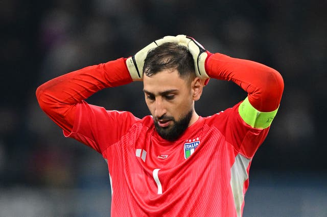<p>Gianluigi Donnarumma was left to rue a costly moment</p>