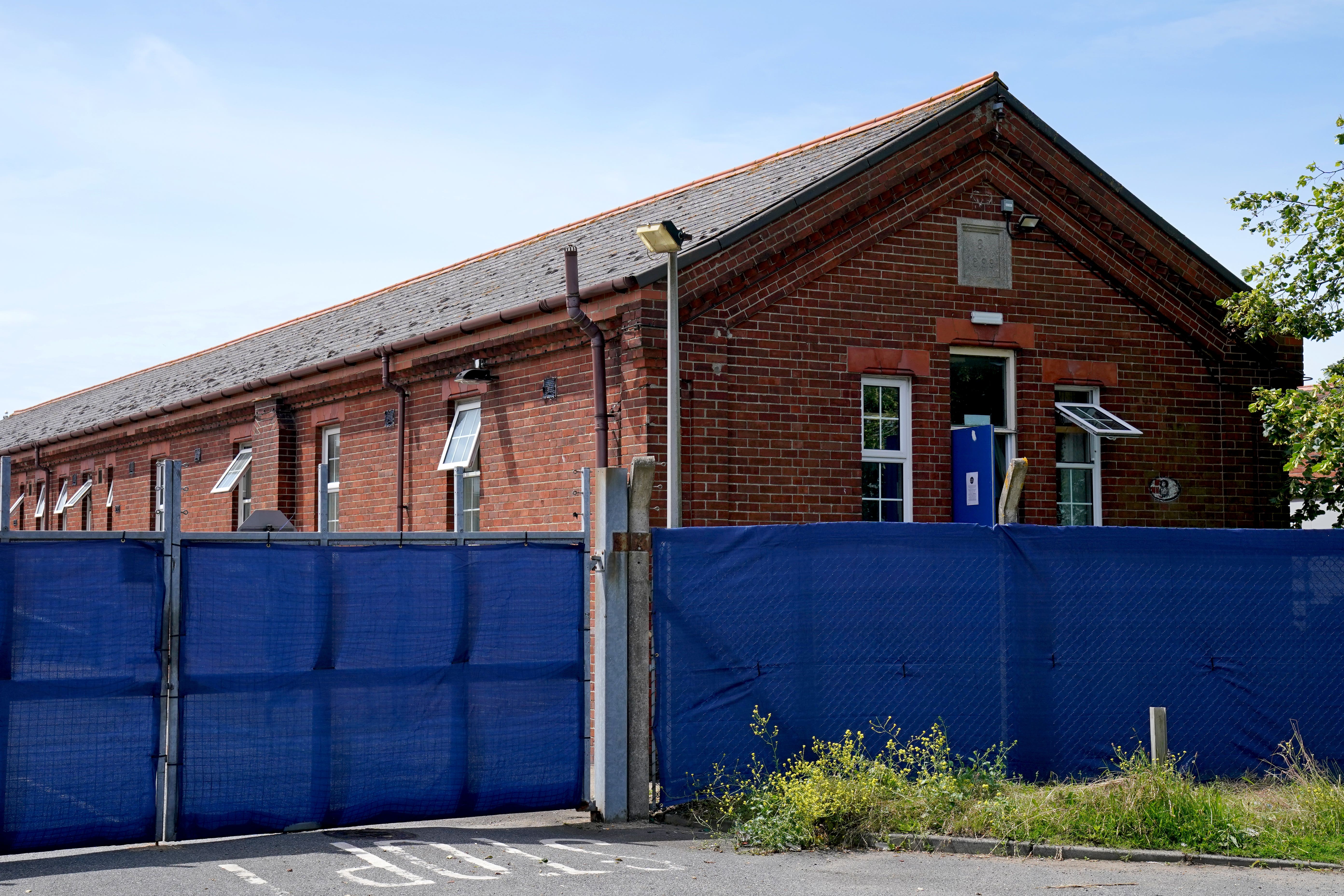 Napier Barracks in Folkestone, Kent, which is being used by the government to house those seeking asylum in the UK (Gareth Fuller/PA)