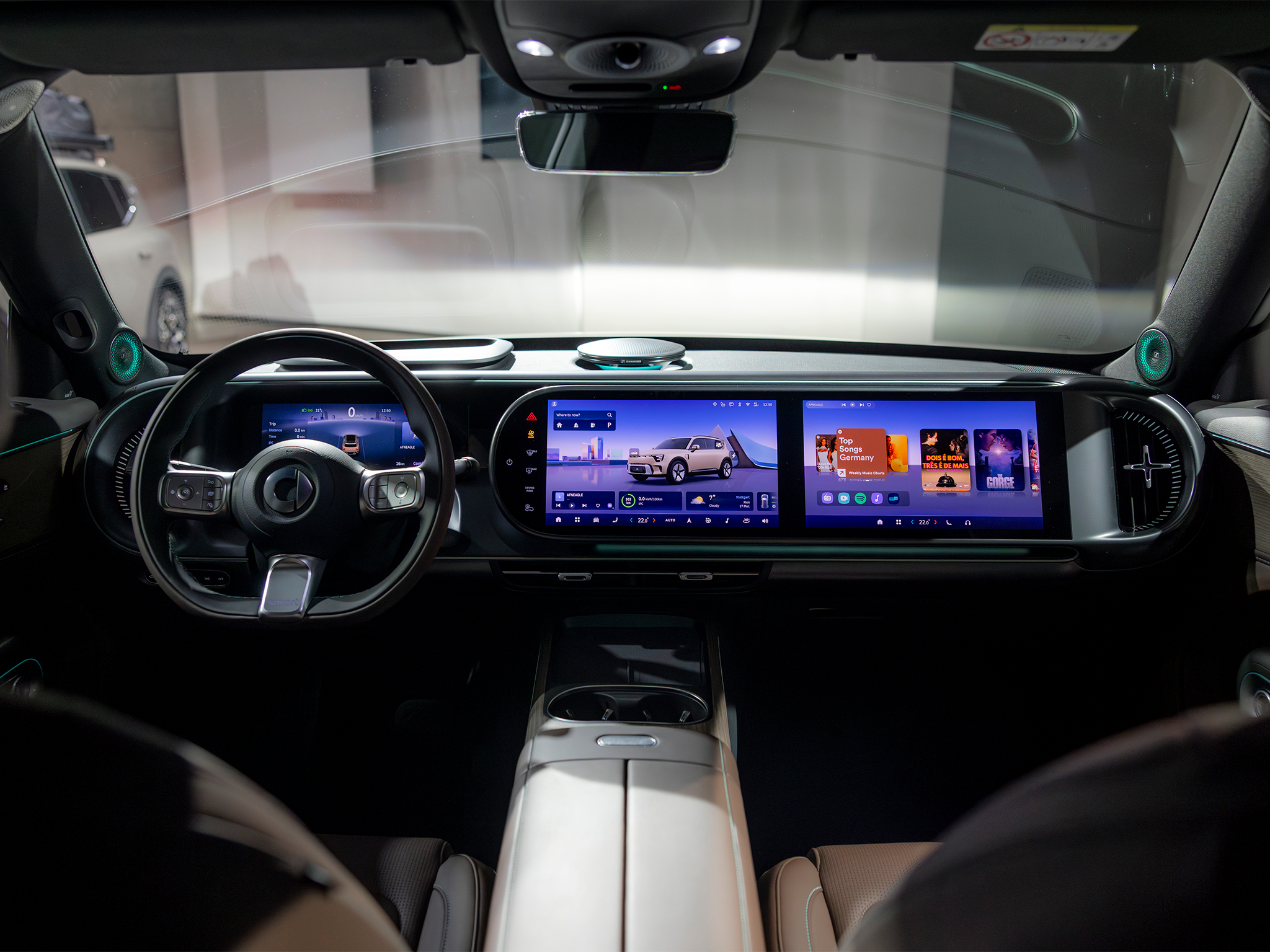 The interior features a 10.25in digital driver display and a 13in OLED central infotainment screen